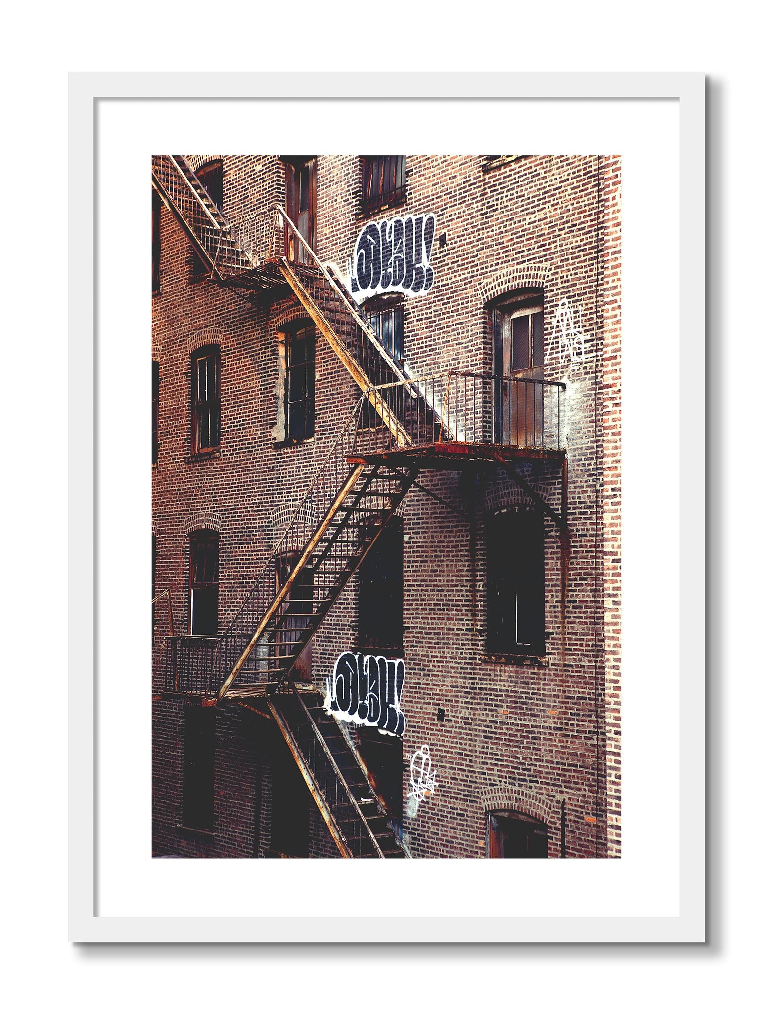 Framed photograph of New York City Style by Dylan Ozanich, White frame, Borders