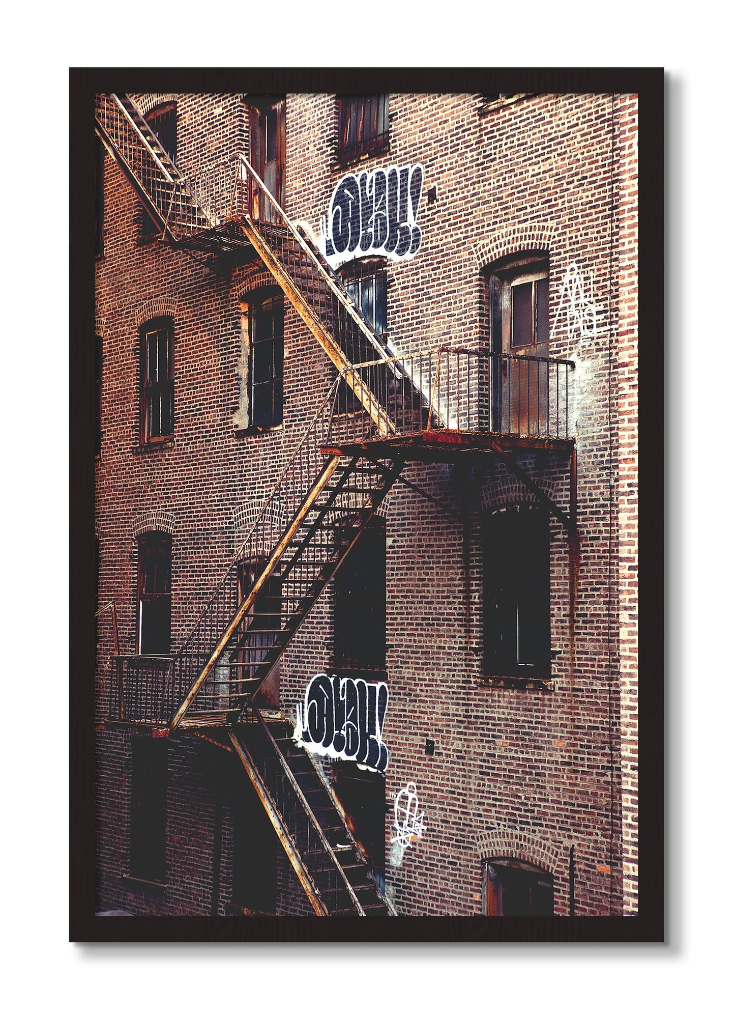Framed photograph of New York City Style by Dylan Ozanich, Black Walnut frame, Full Bleed