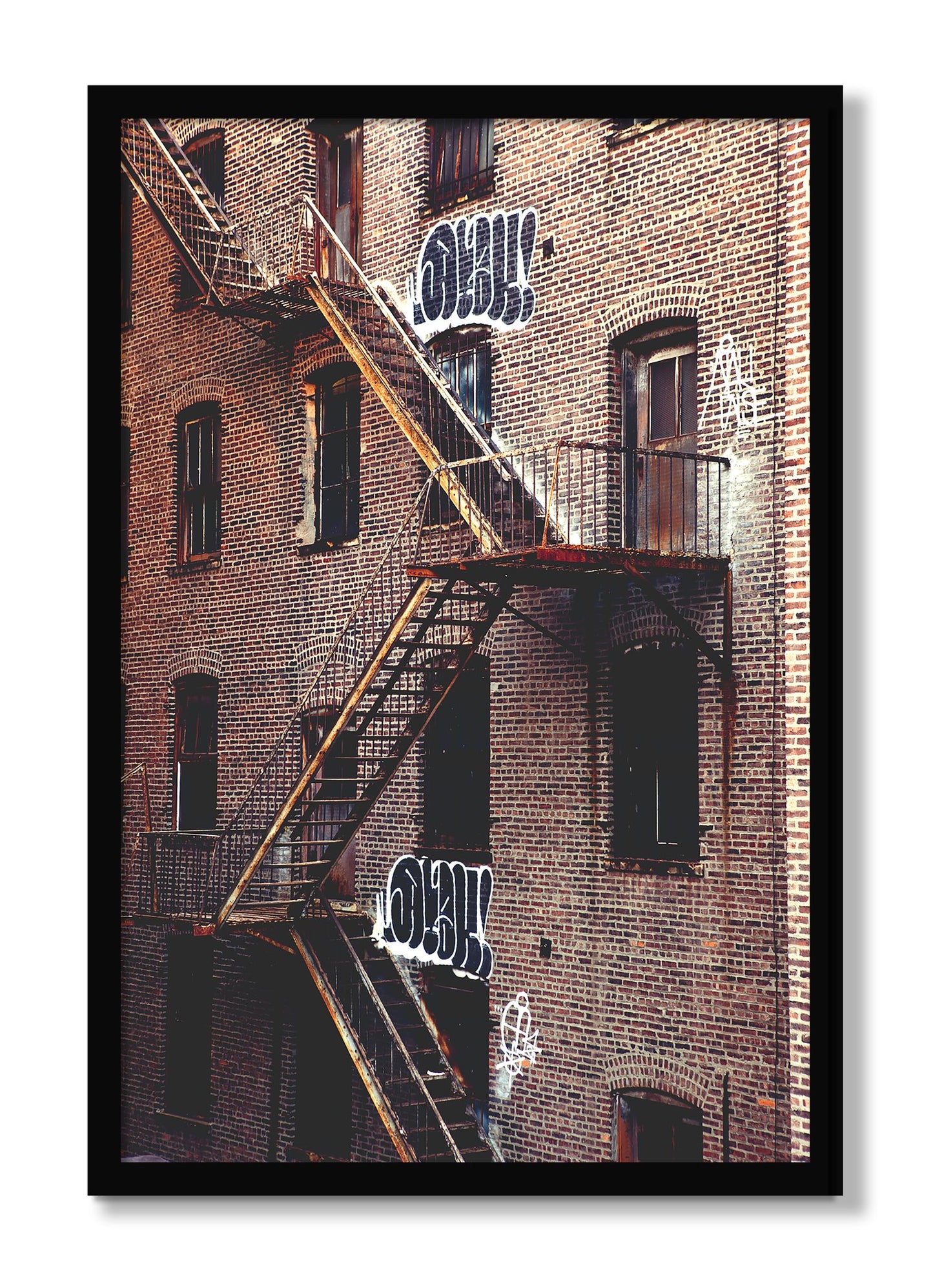 Framed photograph of New York City Style by Dylan Ozanich, Black frame, Full Bleed