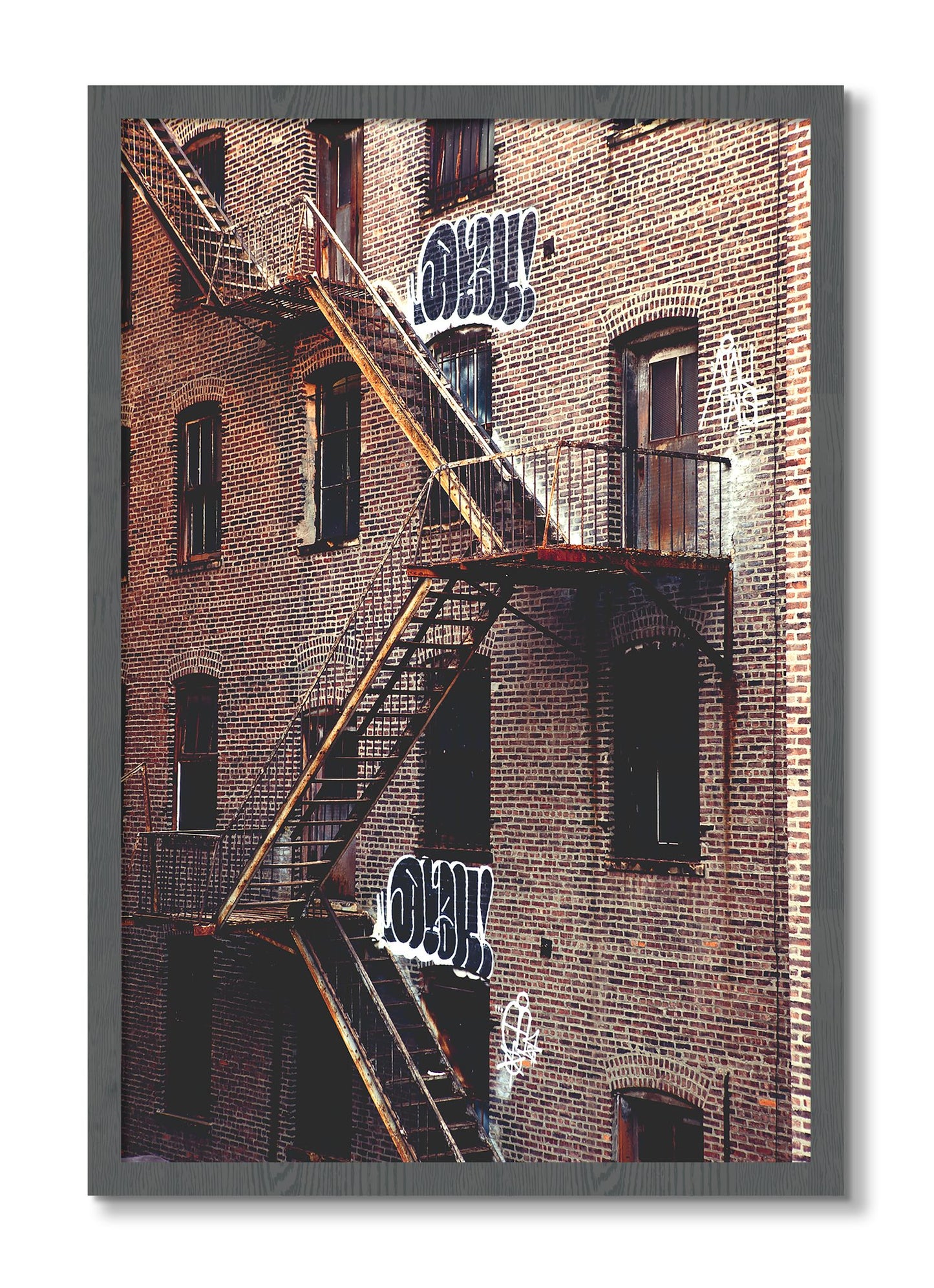 Framed photograph of New York City Style by Dylan Ozanich, Grey frame, Full Bleed