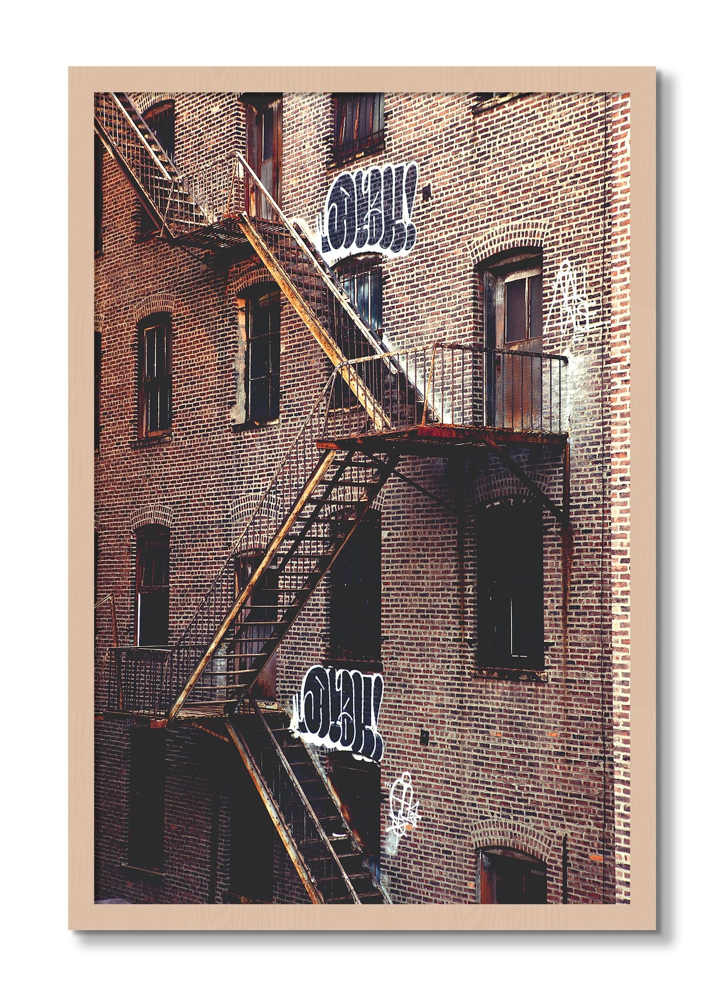 Framed photograph of New York City Style by Dylan Ozanich, Maple frame, Full Bleed
