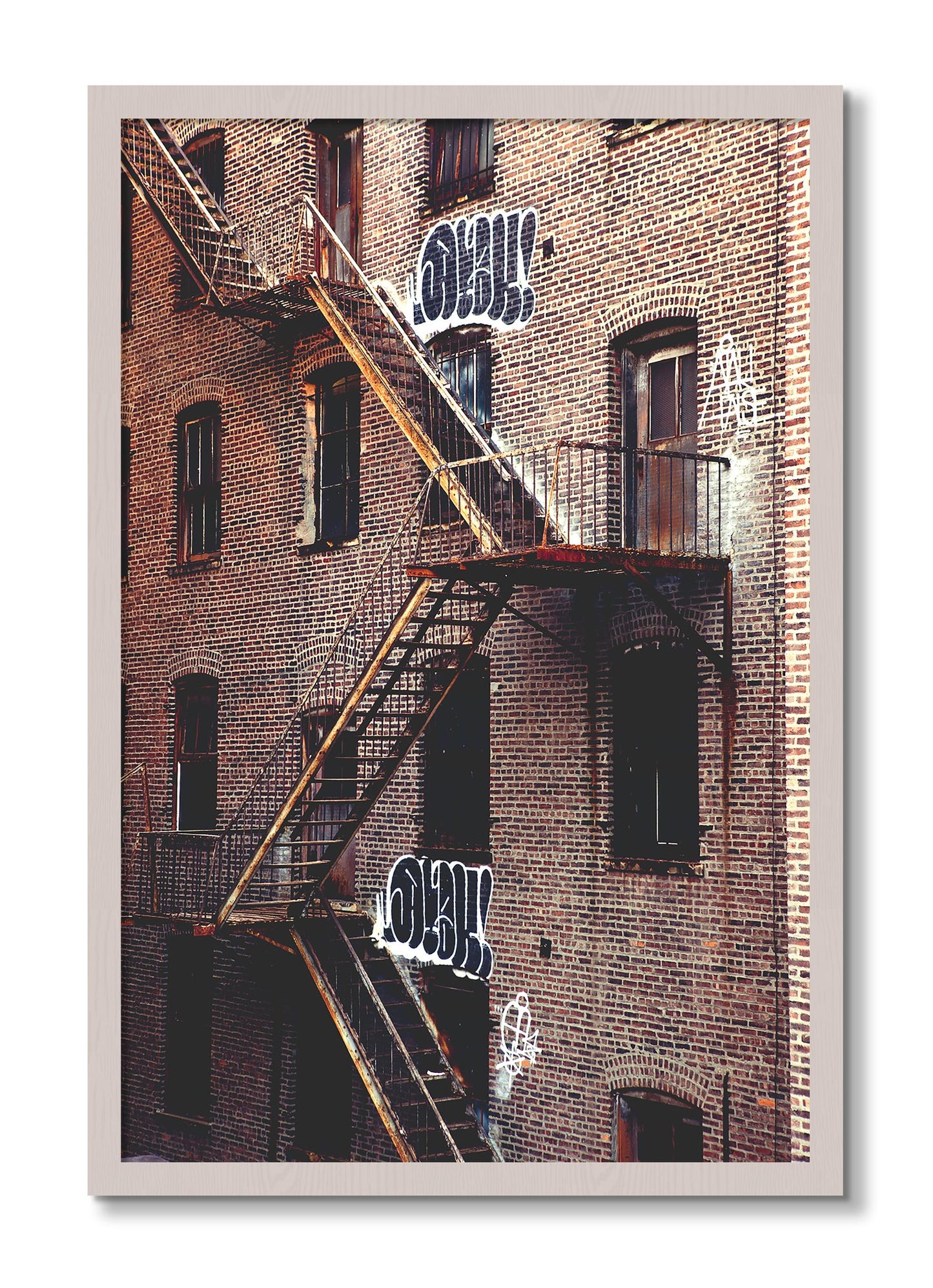Framed photograph of New York City Style by Dylan Ozanich, White Maple frame, Full Bleed