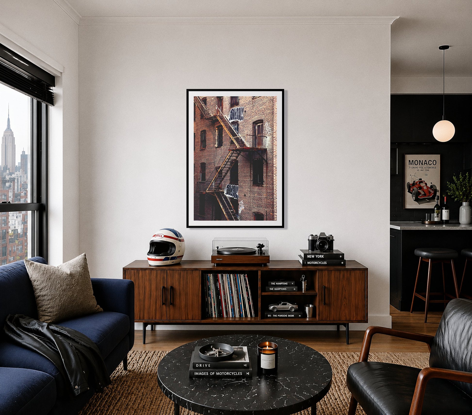 Framed photograph of New York City Style by Dylan Ozanich displayed on a wall