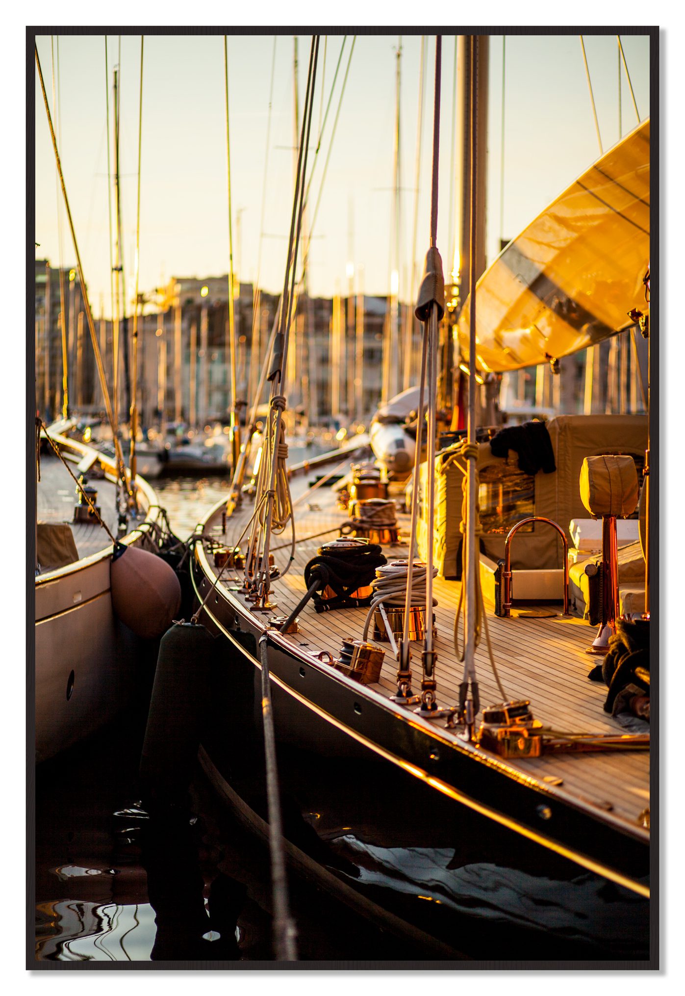 Nice France by Dylan Ozanich, 48×72 Full Bleed Print in a Black Walnut frame