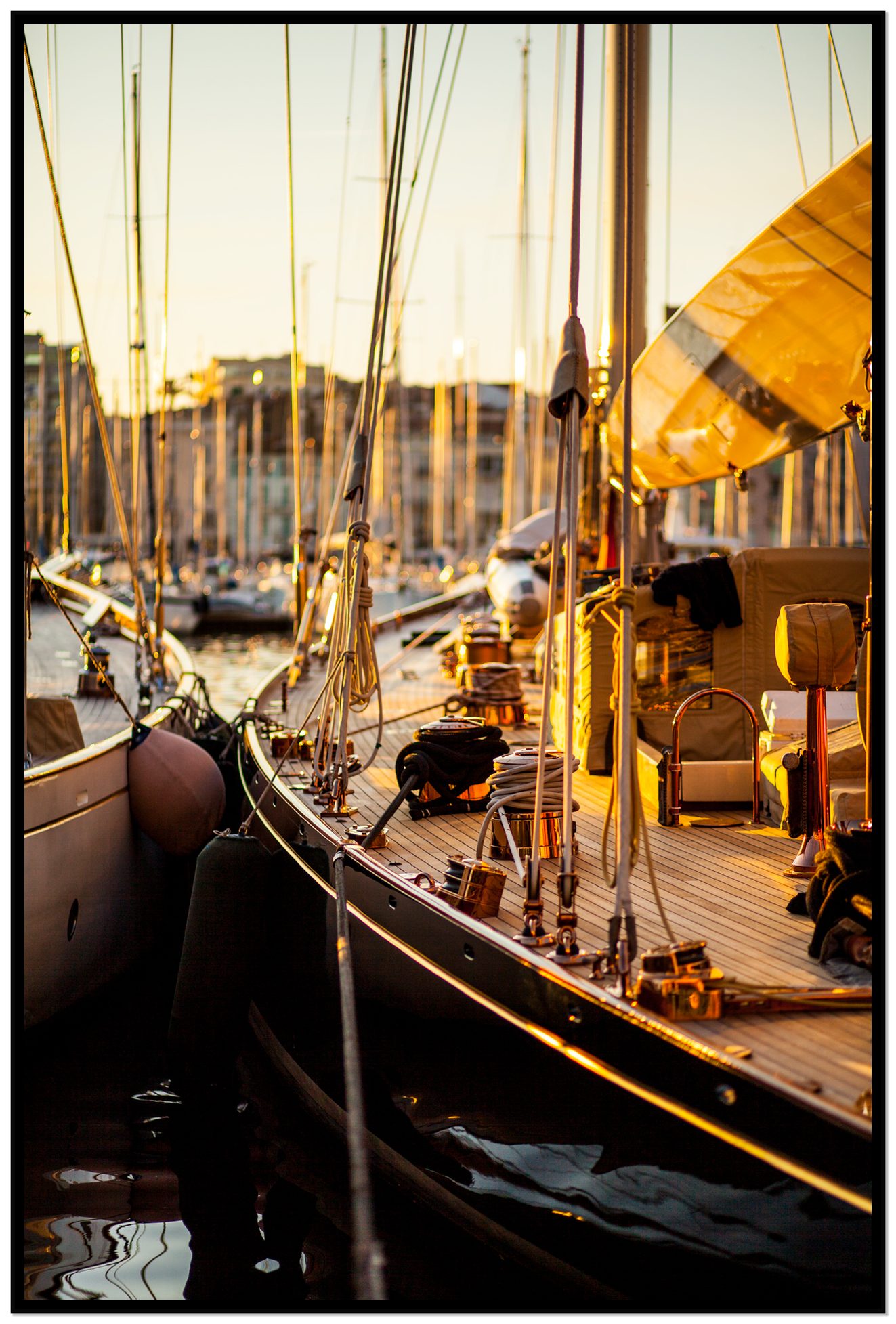 Nice France by Dylan Ozanich, 48×72 Full Bleed Print in a Black frame