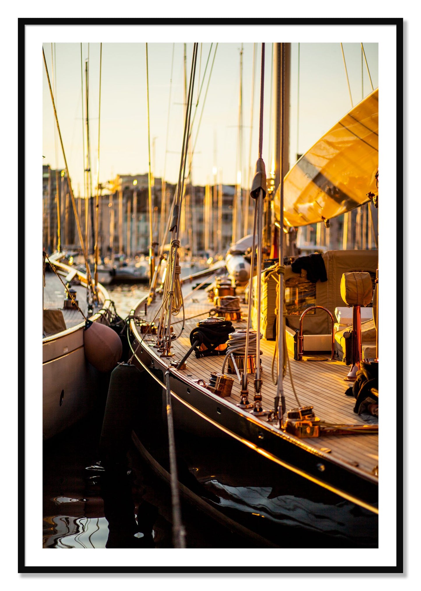 Framed photograph of Nice France by Dylan Ozanich, Black frame, Borders