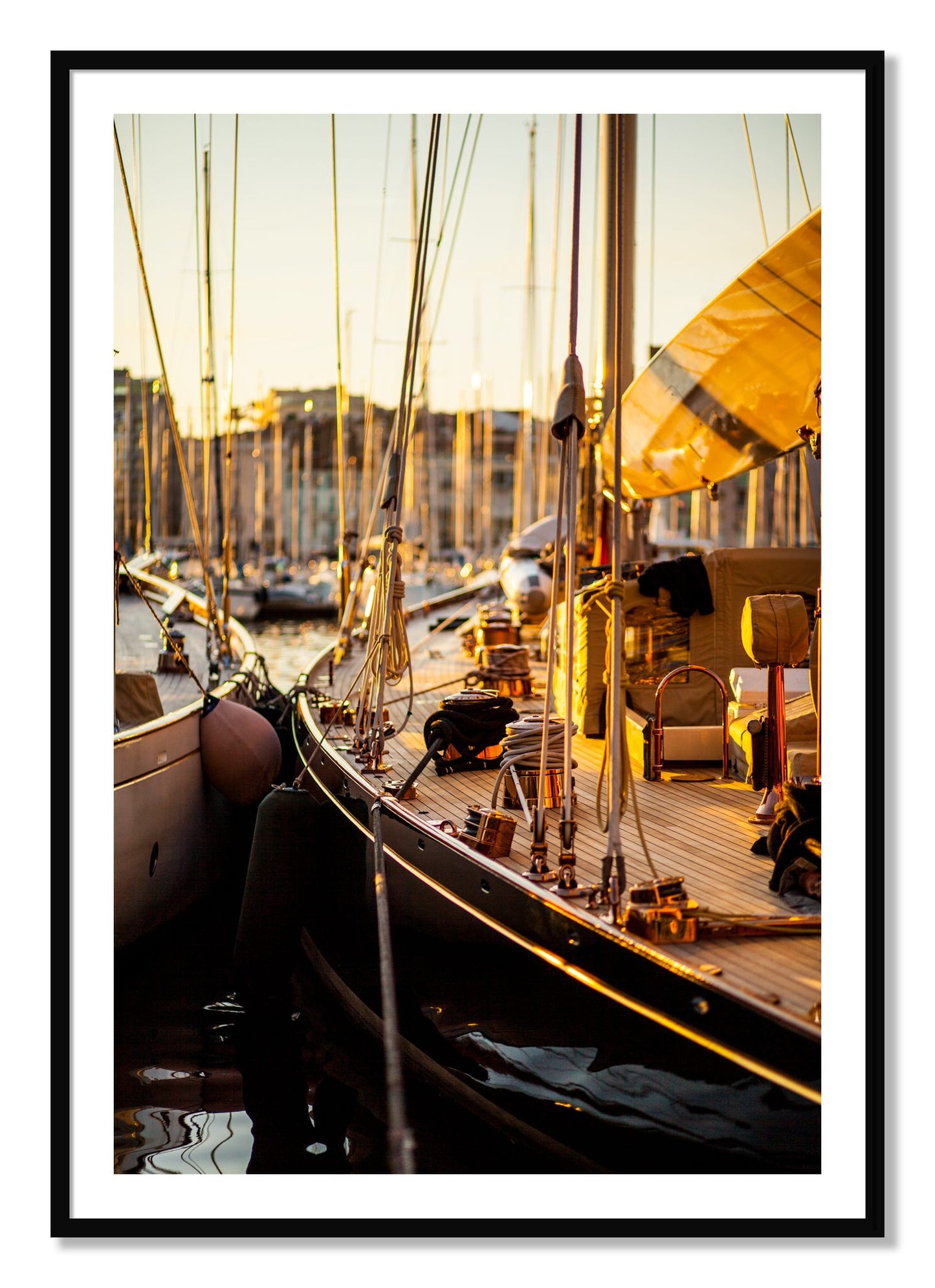 Framed photograph of Nice France by Dylan Ozanich, Black frame, Borders