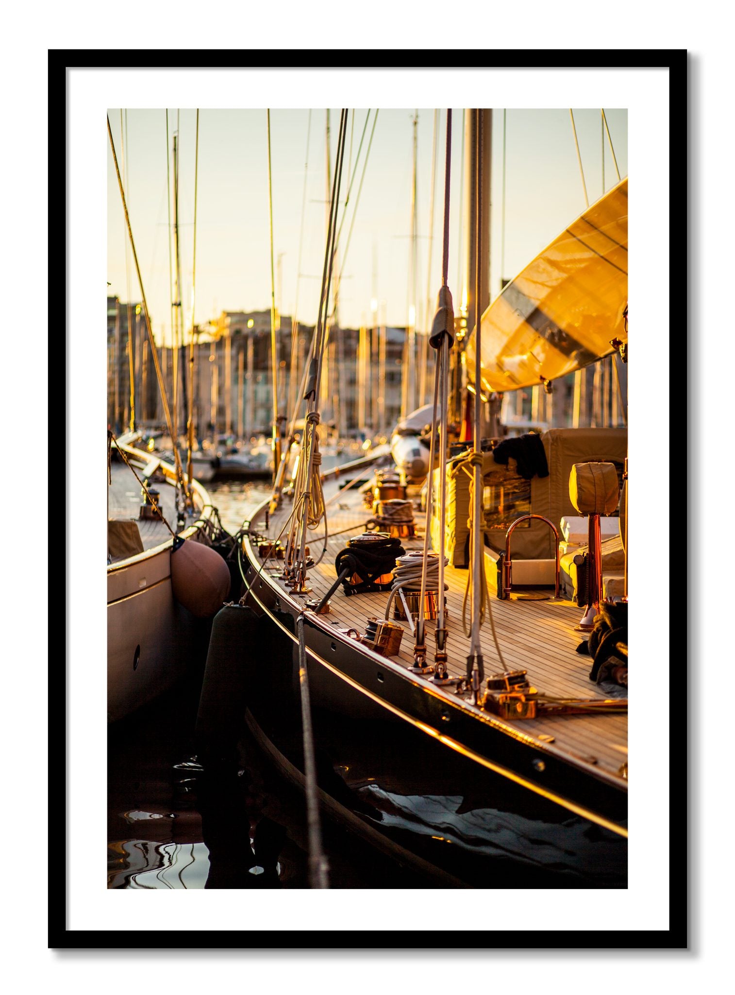 Framed photograph of Nice France by Dylan Ozanich, Black frame, Borders