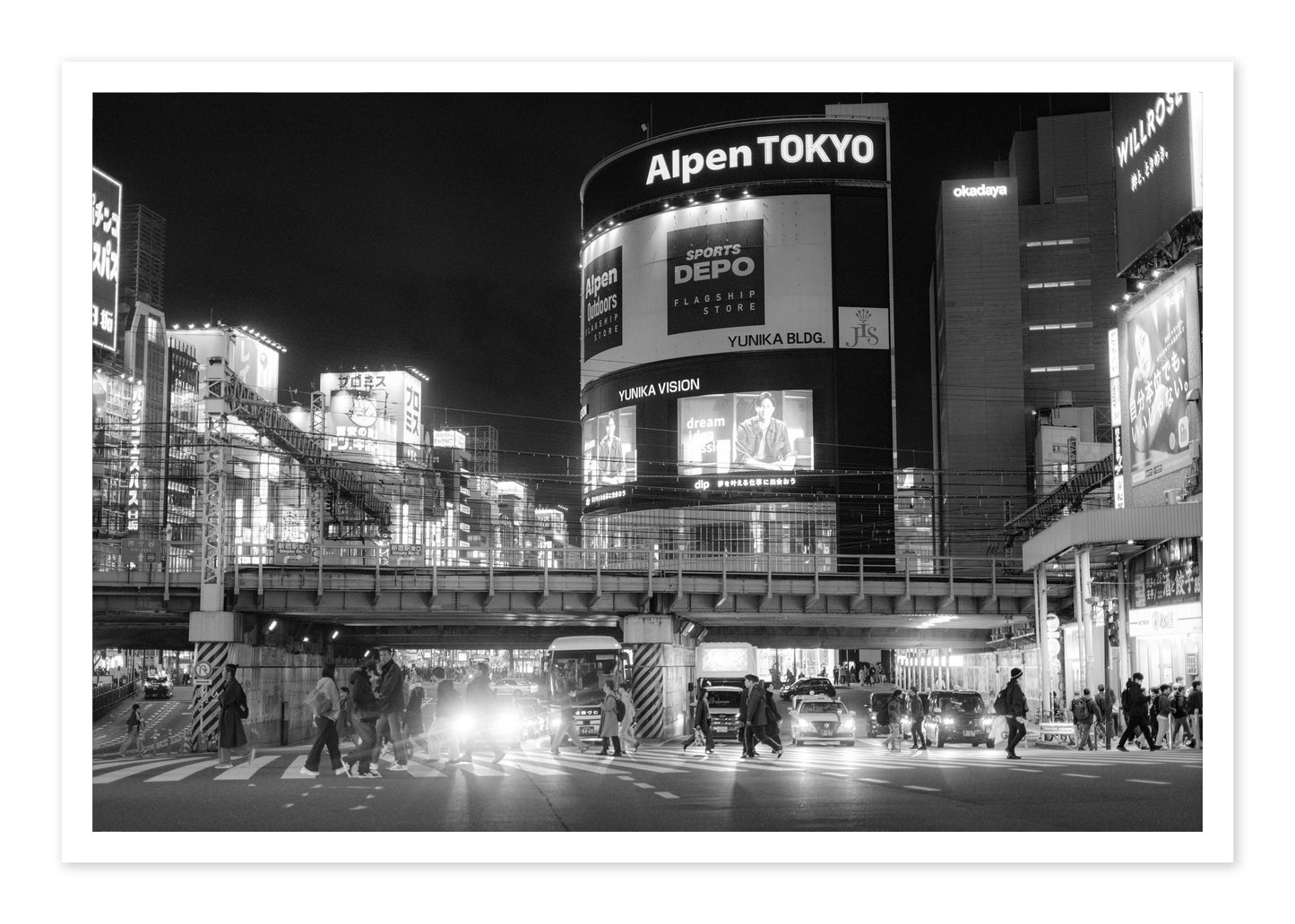Night In Tokyo by Dylan Ozanich, 48×72 Fine Art Pigment Print on Hahnemühle Cotton Rag Paper, unframed