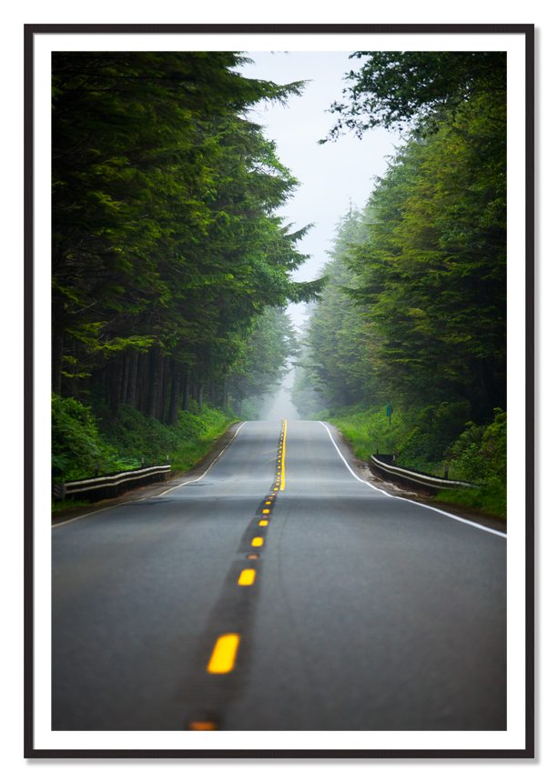 North West by Dylan Ozanich, 48×72 print with a White Border in a Black Walnut frame