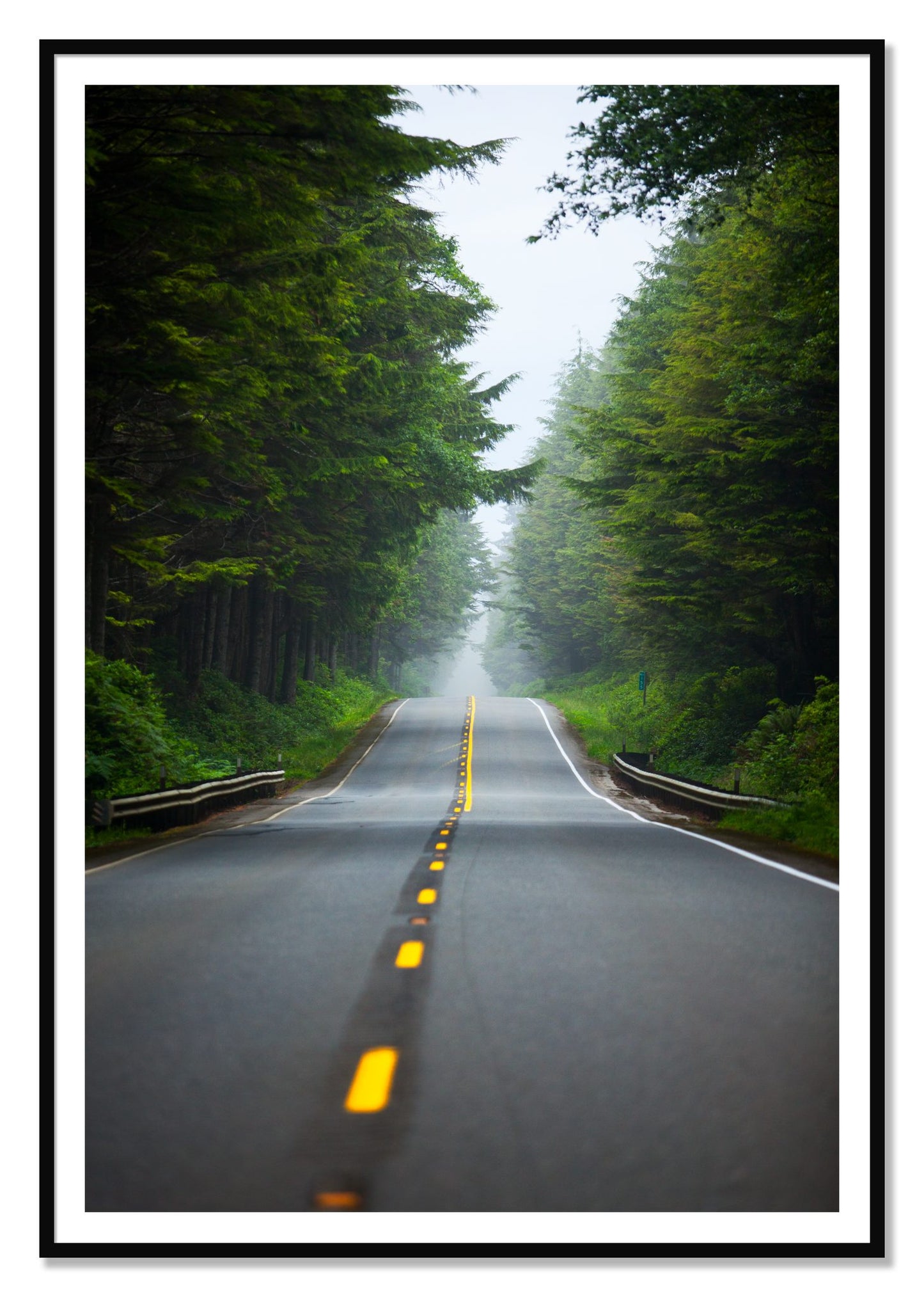 North West by Dylan Ozanich, 48×72 print with a White Border in a Black frame