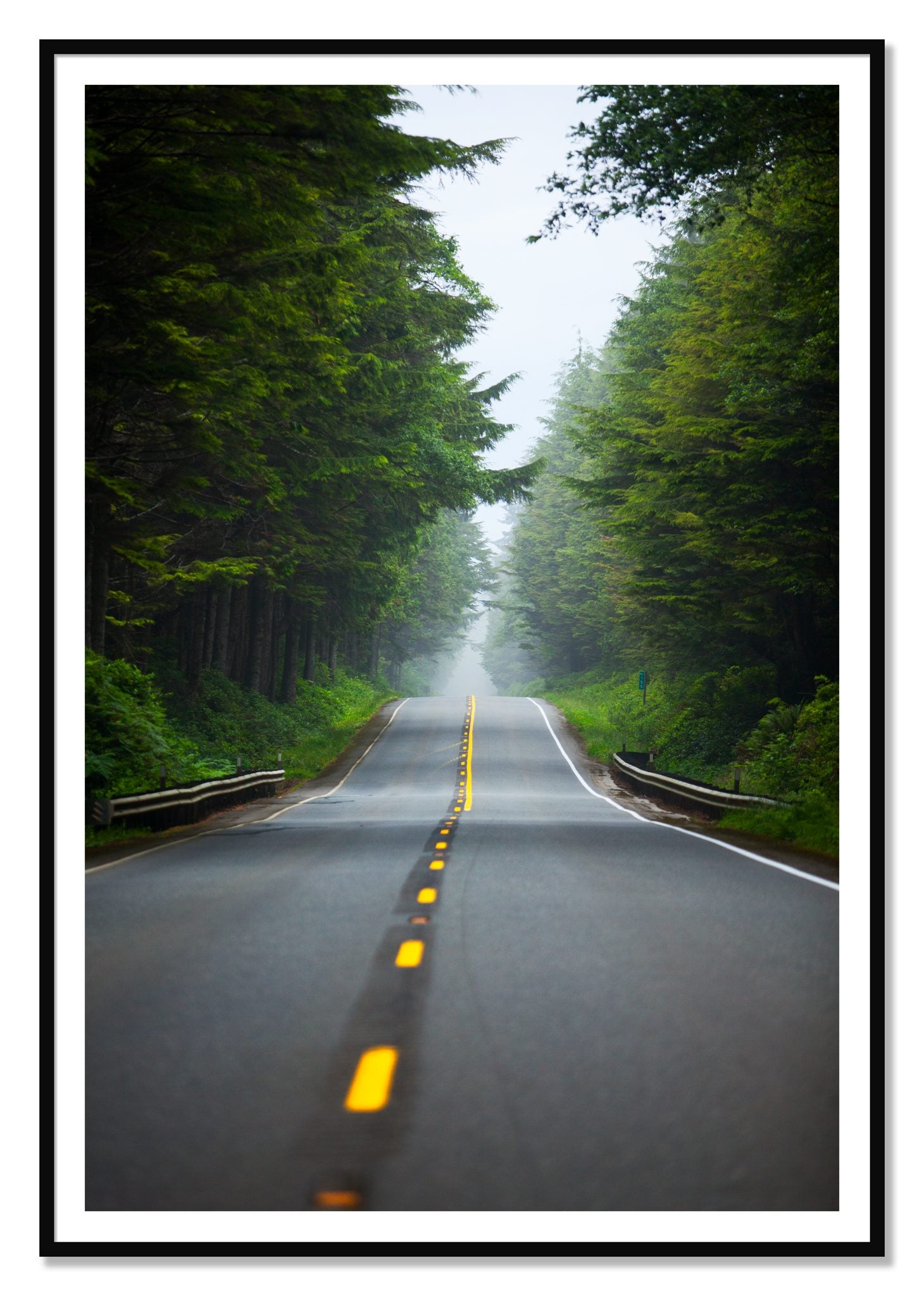 North West by Dylan Ozanich, 48×72 print with a White Border in a Black frame