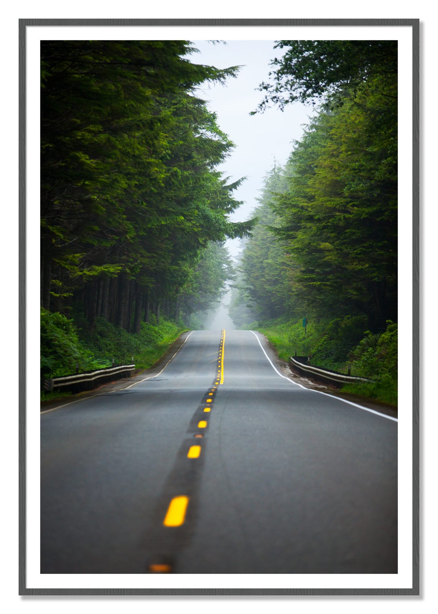 North West by Dylan Ozanich, 48×72 print with a White Border in a Grey frame