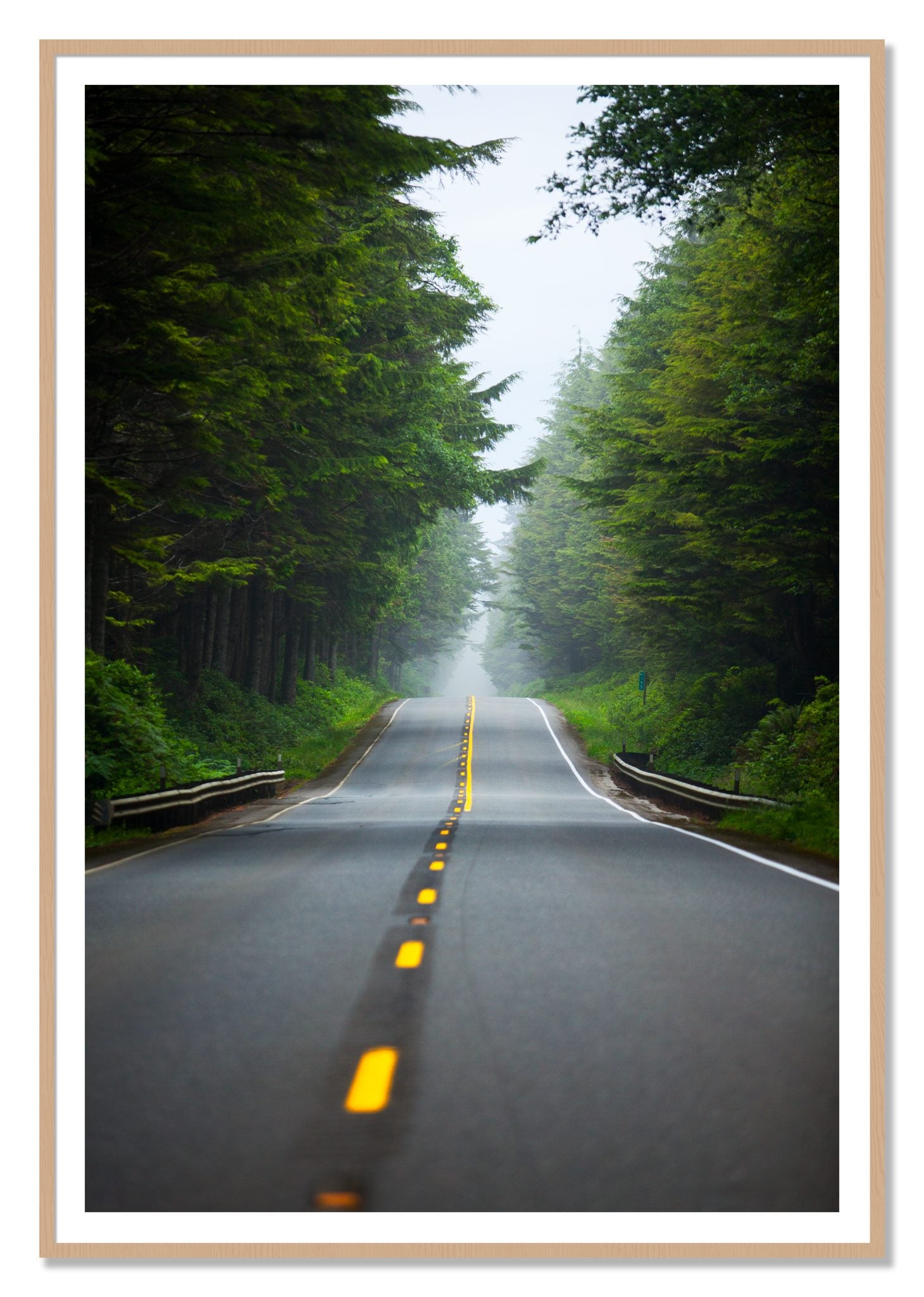 North West by Dylan Ozanich, 48×72 print with a White Border in an Oak frame
