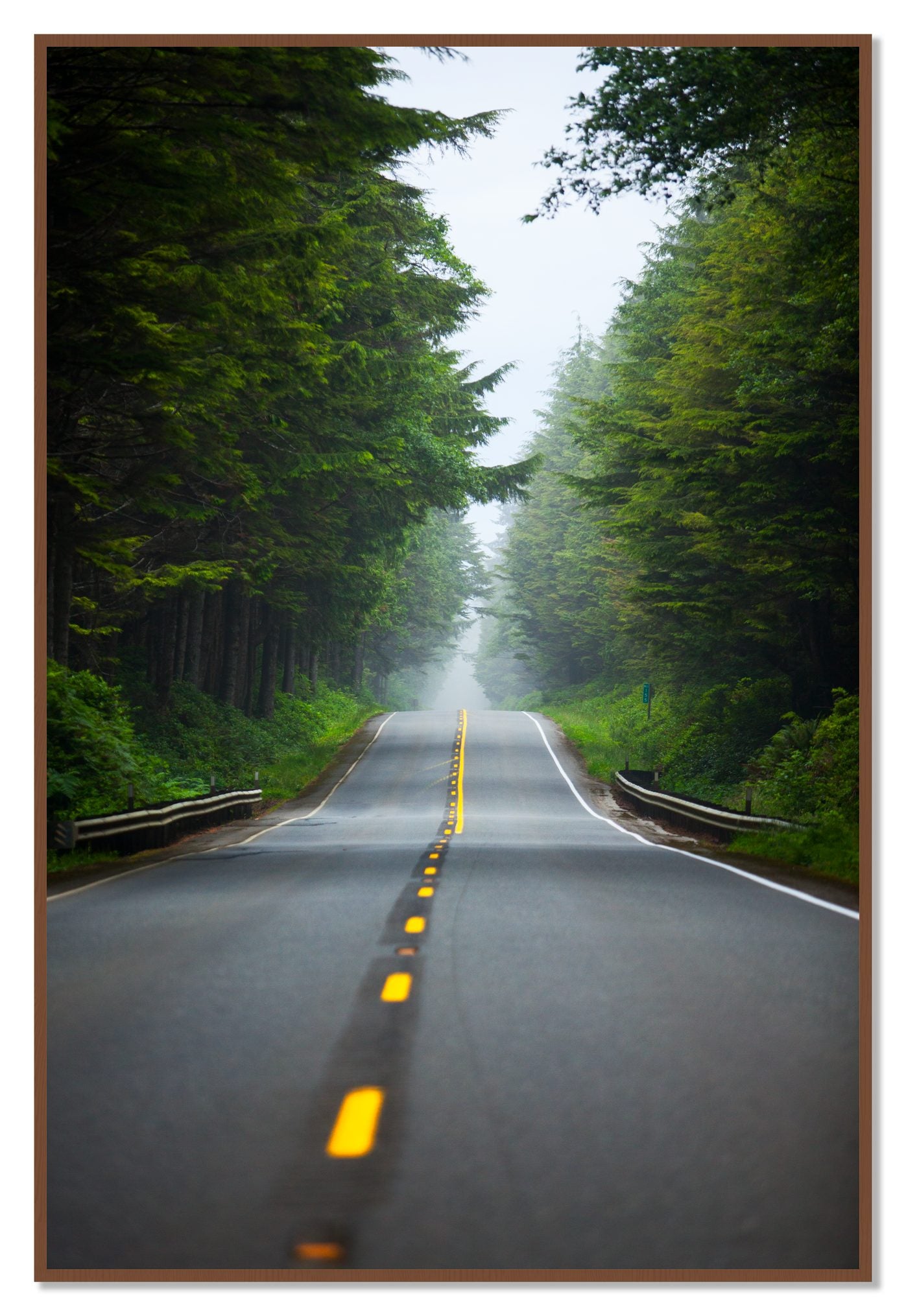 North West by Dylan Ozanich, 48×72 Full Bleed Print in a Walnut frame