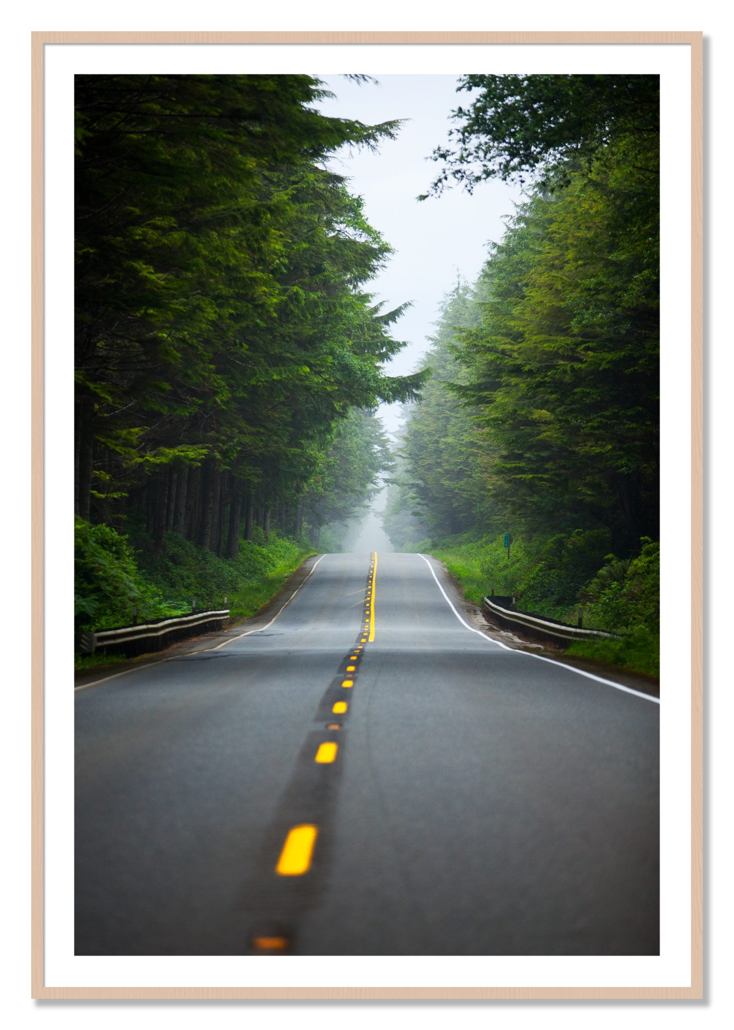 Framed photograph of North West by Dylan Ozanich, Maple frame, Borders