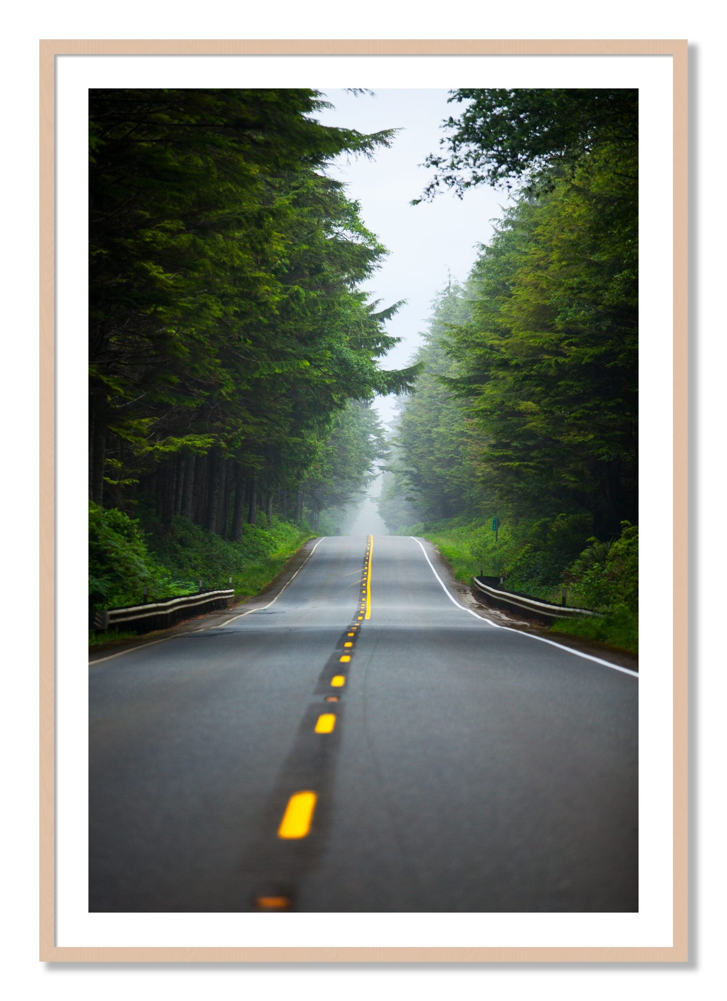 Framed photograph of North West by Dylan Ozanich, Maple frame, Borders