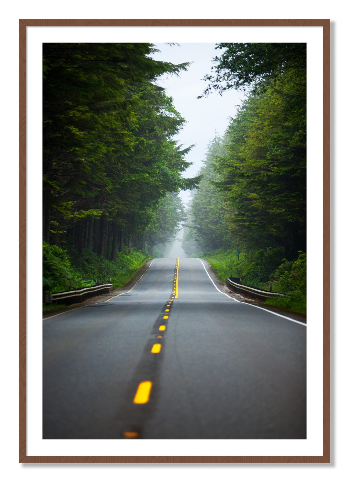 Framed photograph of North West by Dylan Ozanich, Walnut frame, Borders
