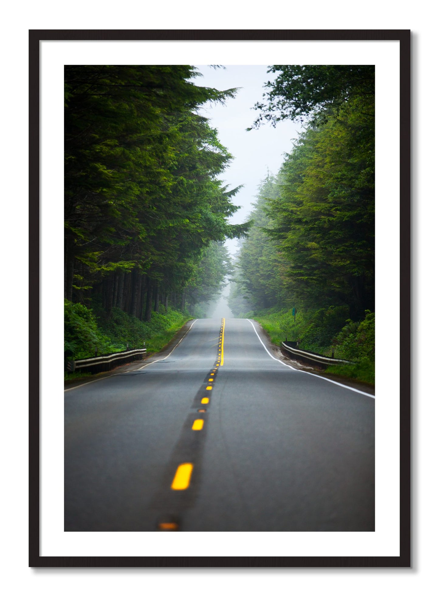 Framed photograph of North West by Dylan Ozanich, Black Walnut frame, Borders