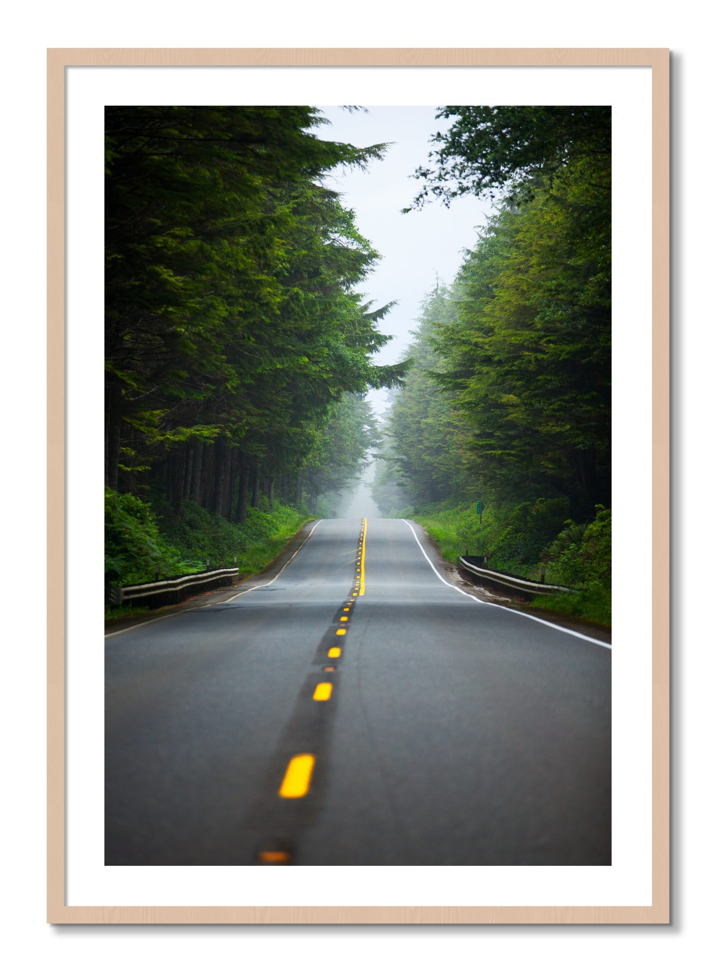 Framed photograph of North West by Dylan Ozanich, Maple frame, Borders