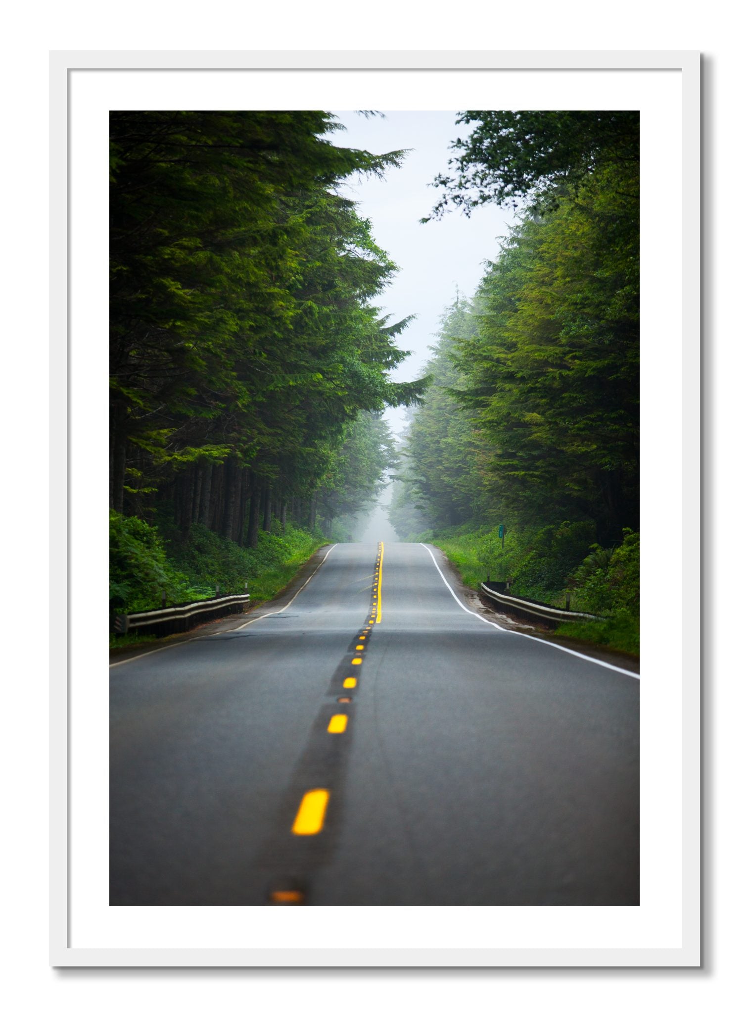 Framed photograph of North West by Dylan Ozanich, White frame, Borders