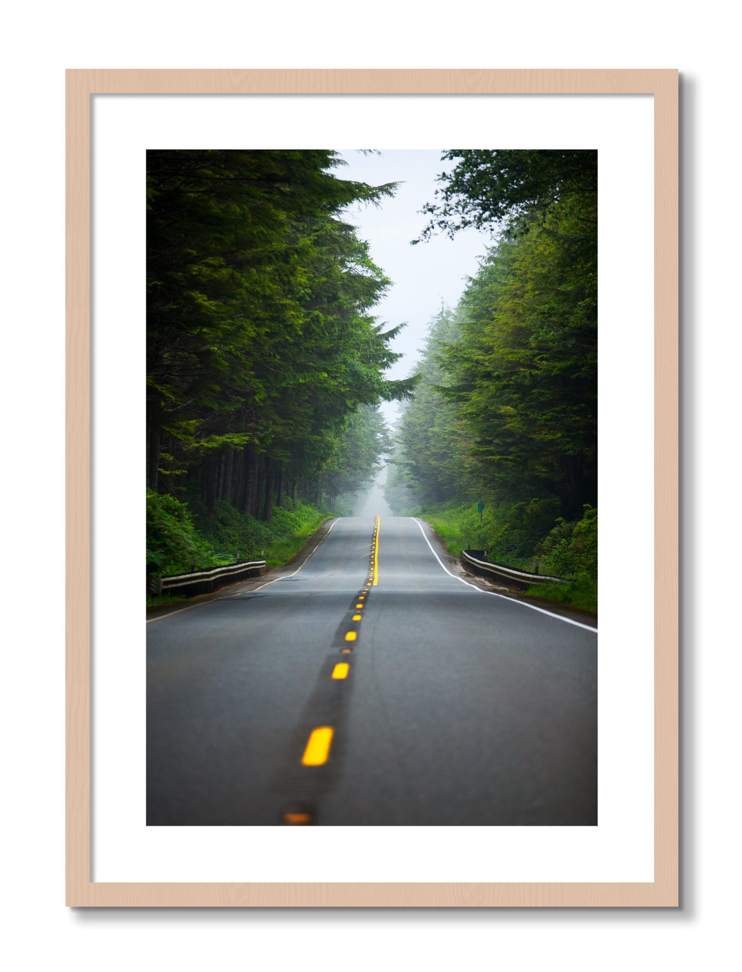 Framed photograph of North West by Dylan Ozanich, Maple frame, Borders