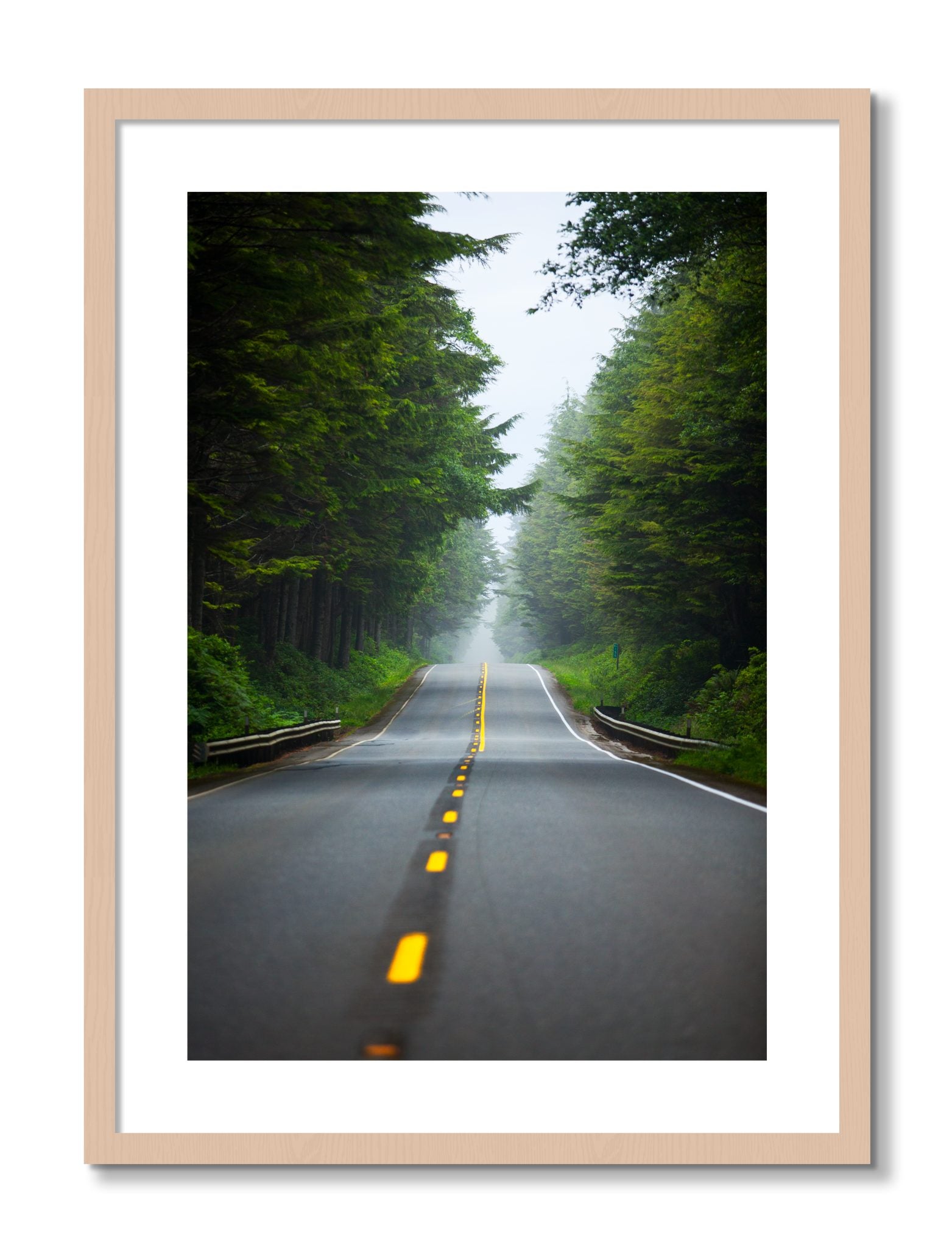 Framed photograph of North West by Dylan Ozanich, Maple frame, Borders