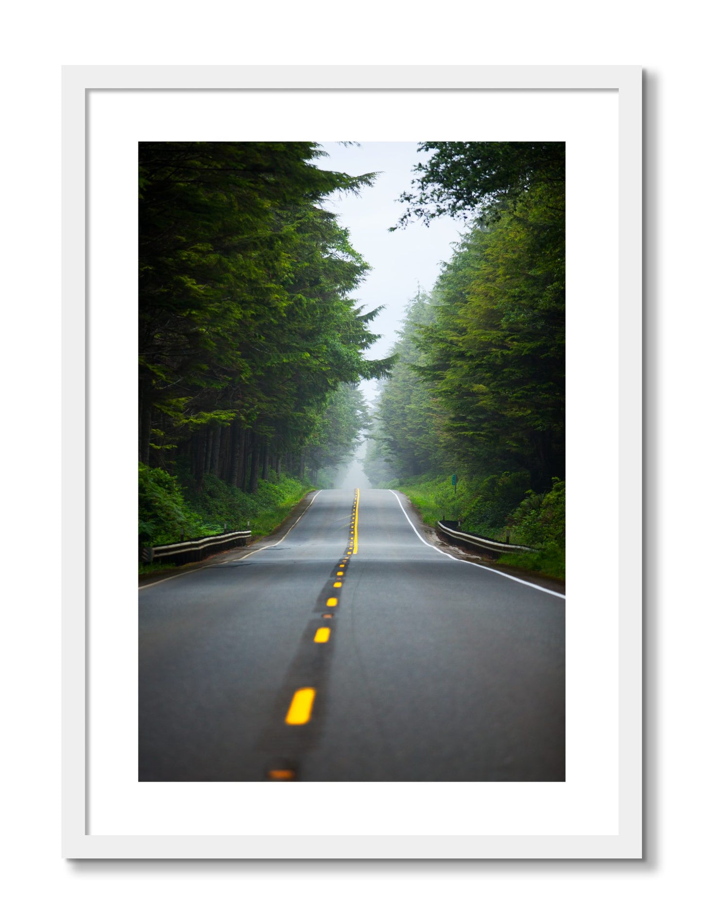 Framed photograph of North West by Dylan Ozanich, White frame, Borders