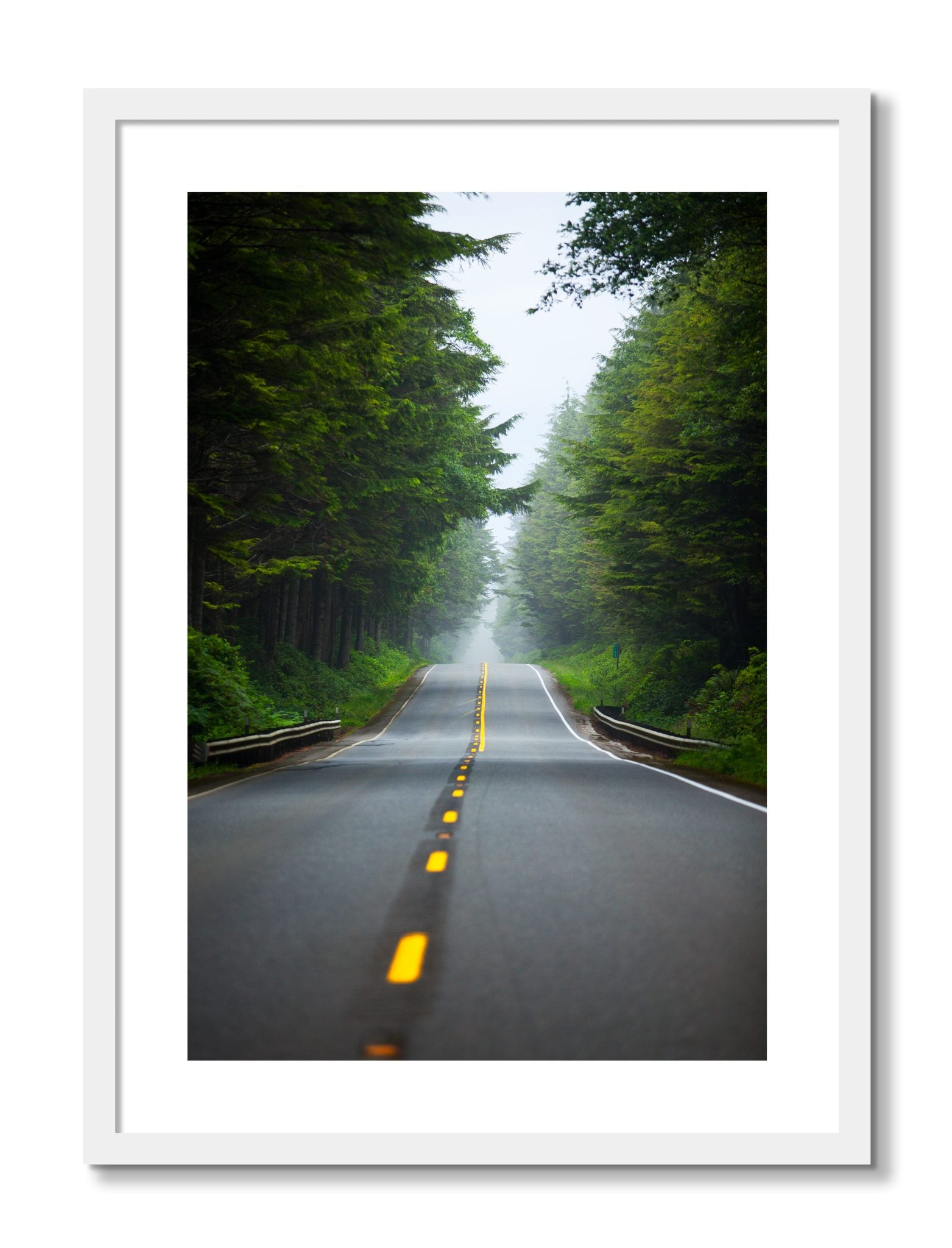 Framed photograph of North West by Dylan Ozanich, White frame, Borders