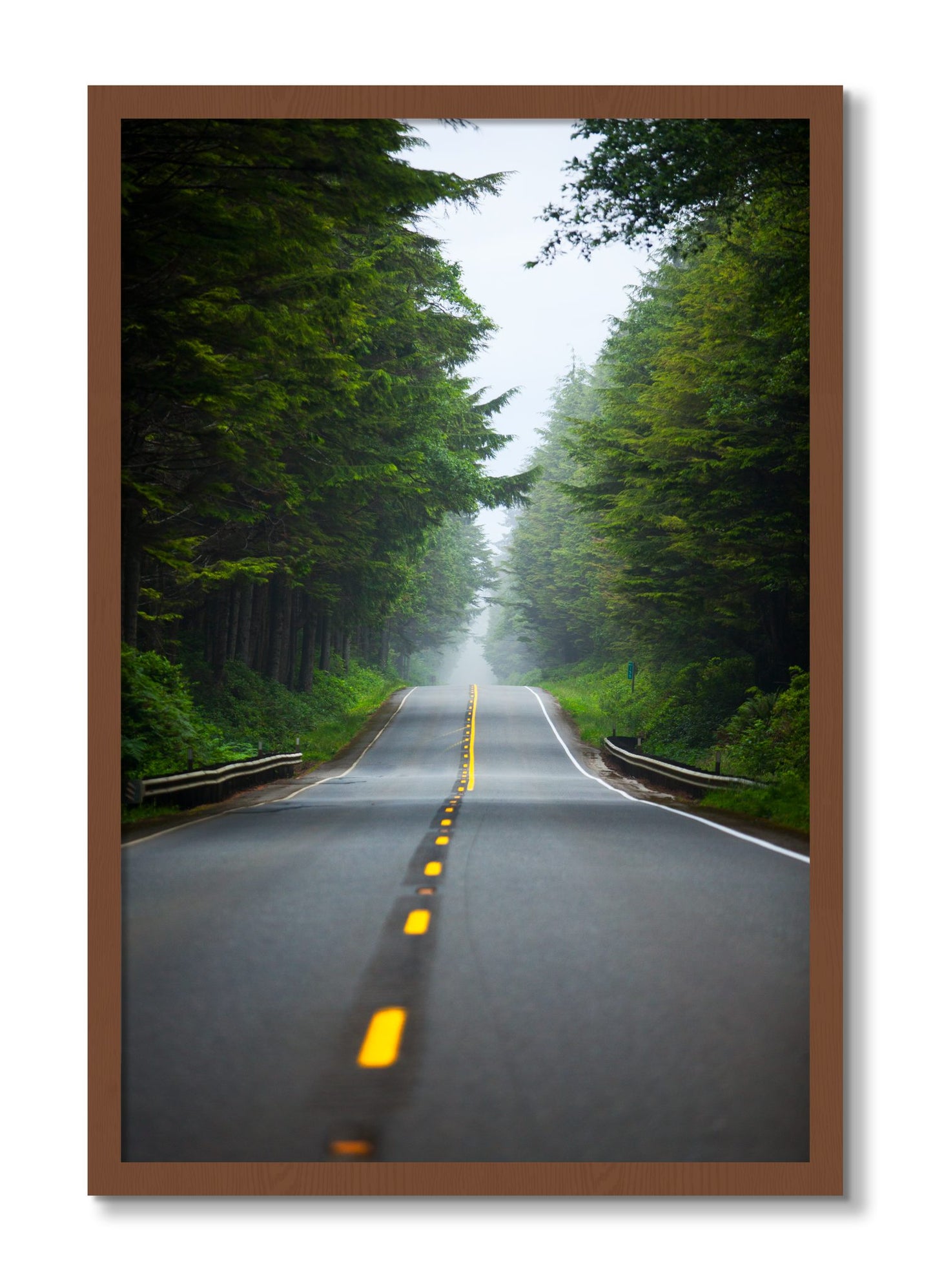 Framed photograph of North West by Dylan Ozanich, Walnut frame, Full Bleed