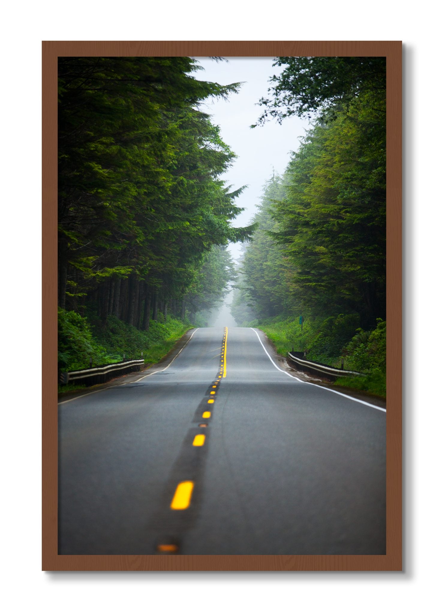 Framed photograph of North West by Dylan Ozanich, Walnut frame, Full Bleed