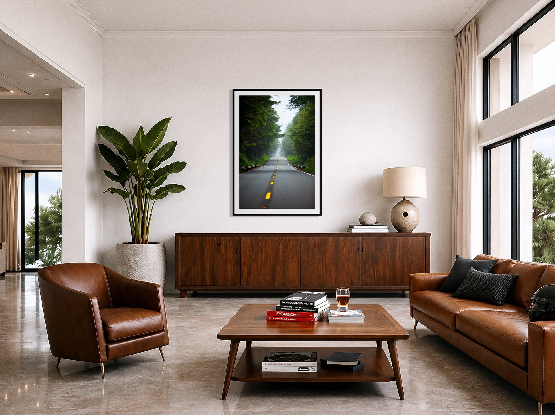 Framed photograph of North West by Dylan Ozanich displayed on a wall