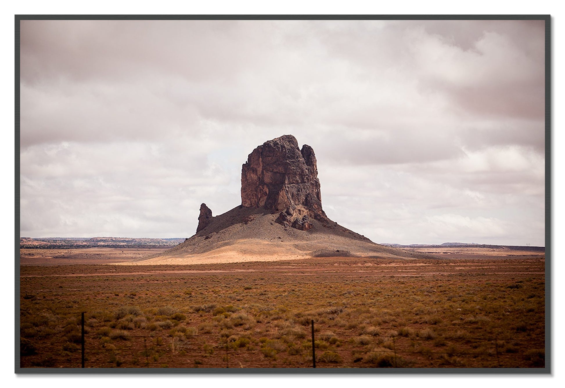 Nowhere New Mexico by Dylan Ozanich, 48×72 Full Bleed Print in a Grey frame