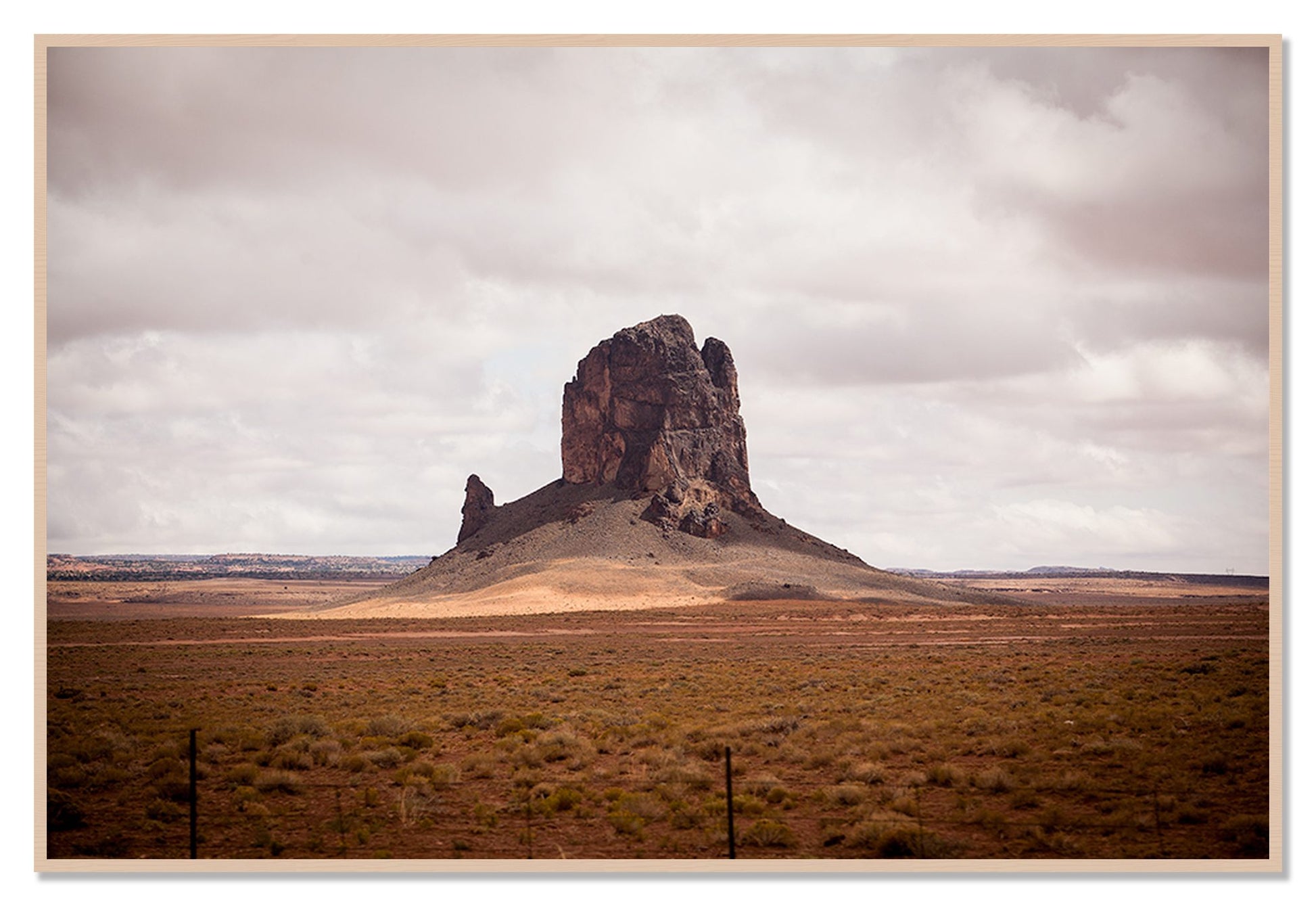 Nowhere New Mexico by Dylan Ozanich, 48×72 Full Bleed Print in a Maple frame
