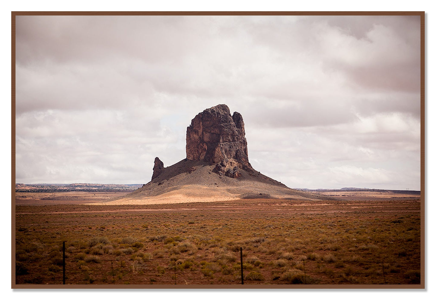 Nowhere New Mexico by Dylan Ozanich, 48×72 Full Bleed Print in a Walnut frame