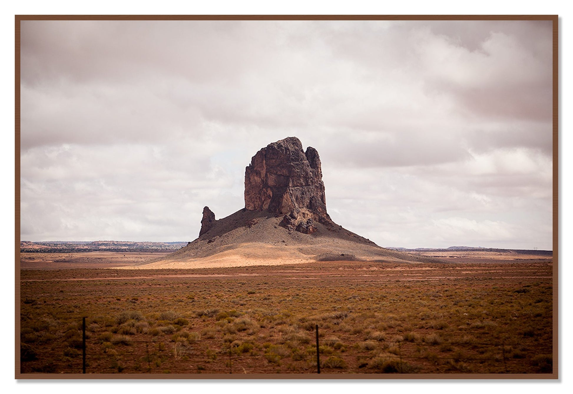 Nowhere New Mexico by Dylan Ozanich, 48×72 Full Bleed Print in a Walnut frame