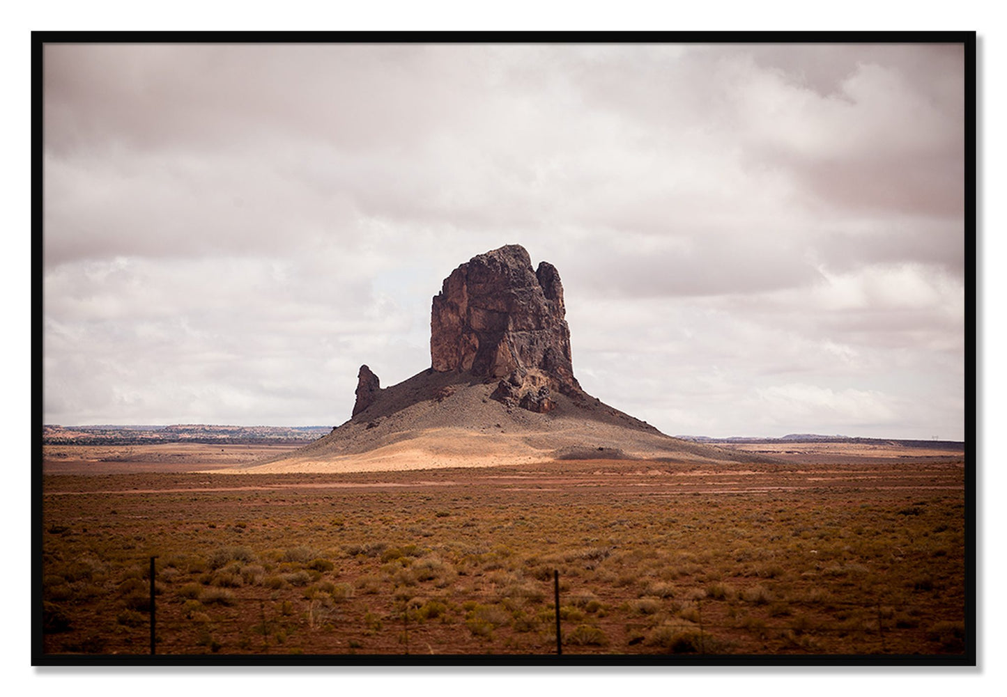 Framed photograph of Nowhere New Mexico by Dylan Ozanich, Black frame, Full Bleed