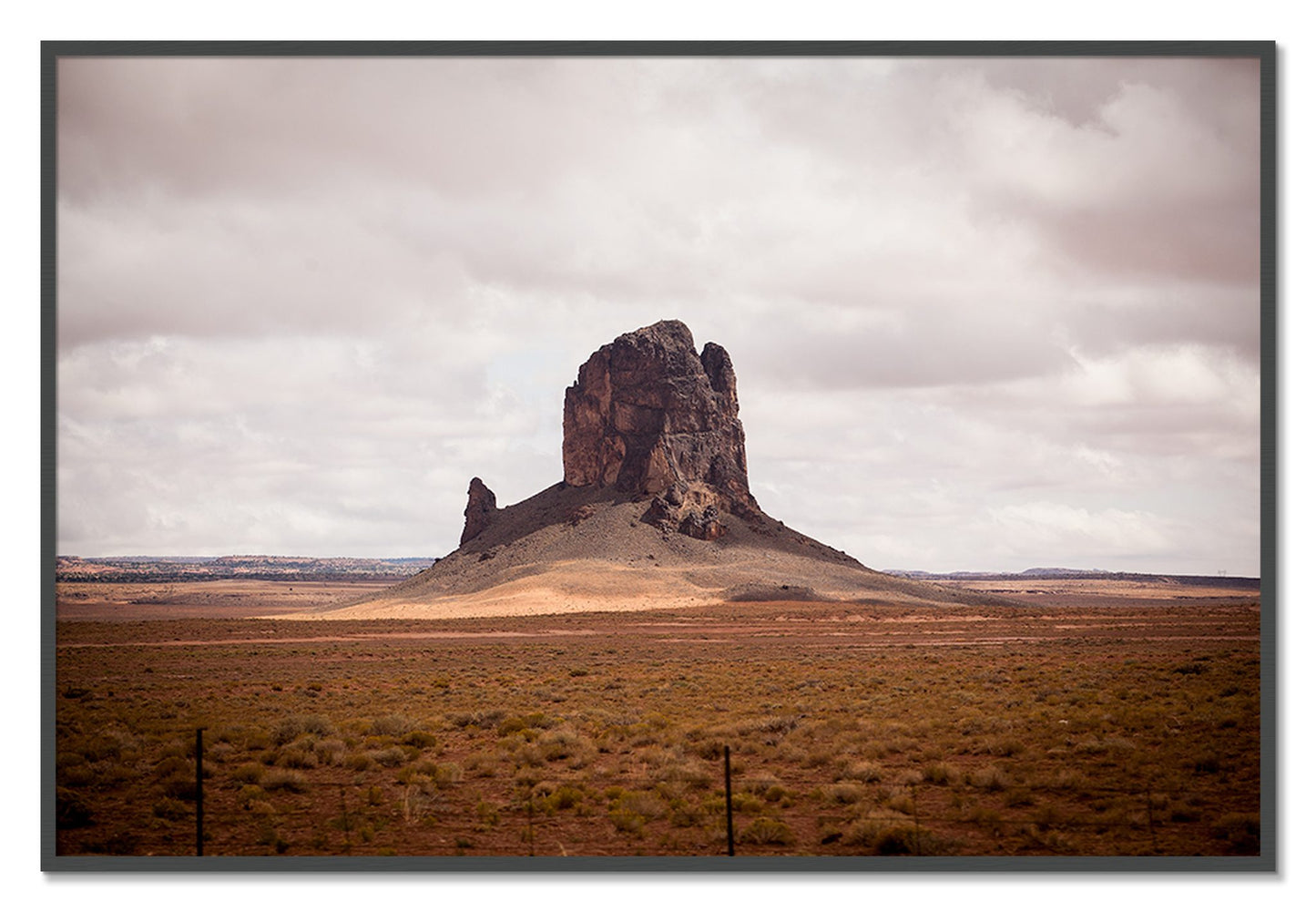 Framed photograph of Nowhere New Mexico by Dylan Ozanich, Grey frame, Full Bleed