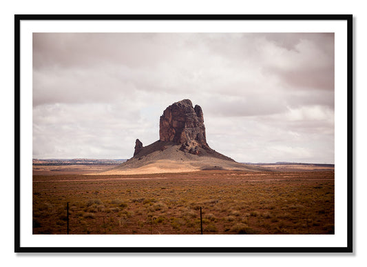 Framed photograph of Nowhere New Mexico by Dylan Ozanich, Black frame, Borders