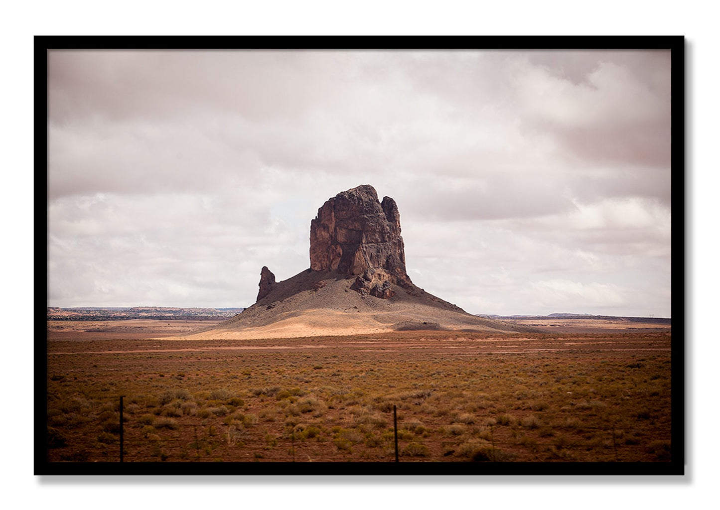 Framed photograph of Nowhere New Mexico by Dylan Ozanich, Black frame, Full Bleed