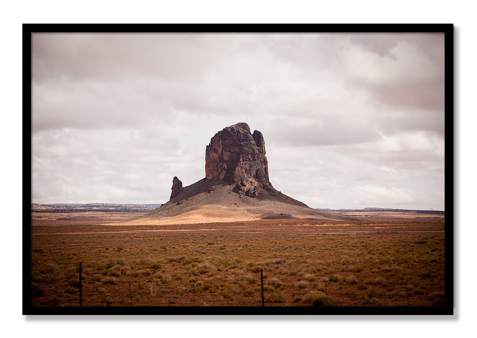 Framed photograph of Nowhere New Mexico by Dylan Ozanich, Black frame, Full Bleed