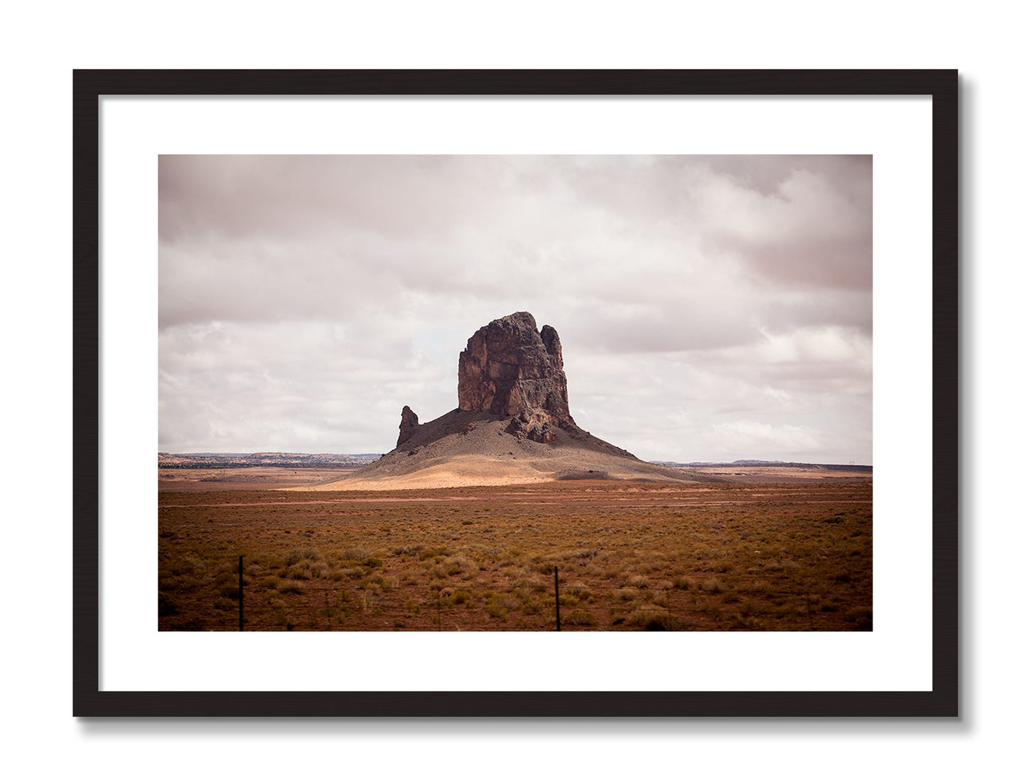 Framed photograph of Nowhere New Mexico by Dylan Ozanich, Black frame, Borders