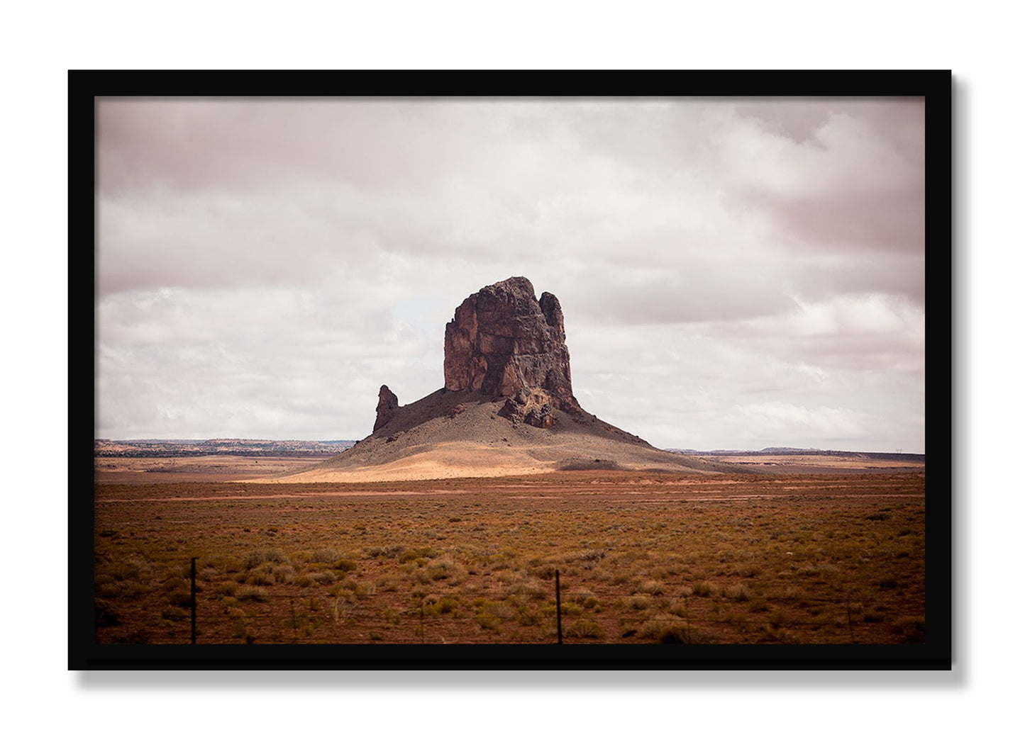 Framed photograph of Nowhere New Mexico by Dylan Ozanich, Black frame, Full Bleed