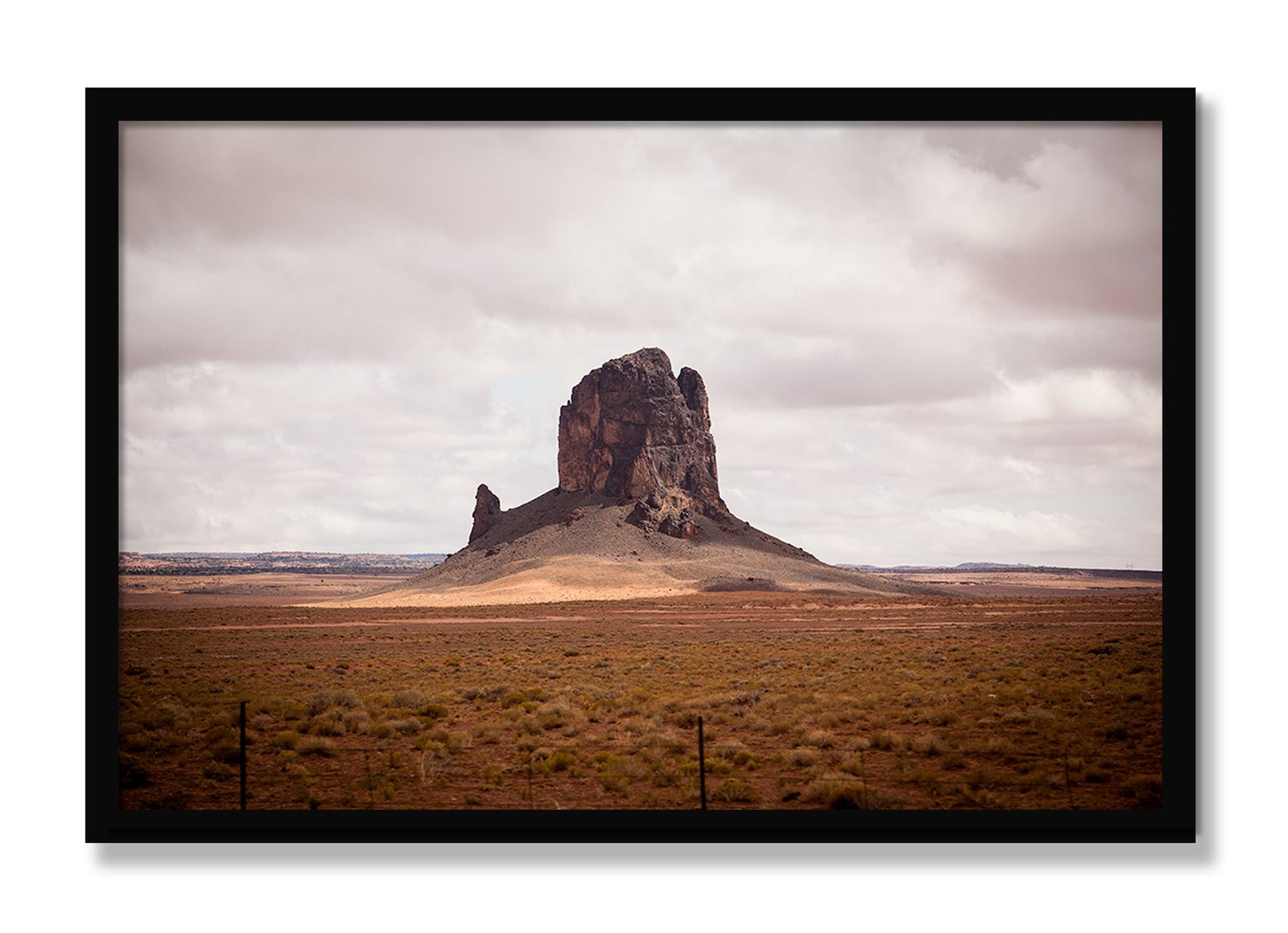 Framed photograph of Nowhere New Mexico by Dylan Ozanich, Black frame, Full Bleed