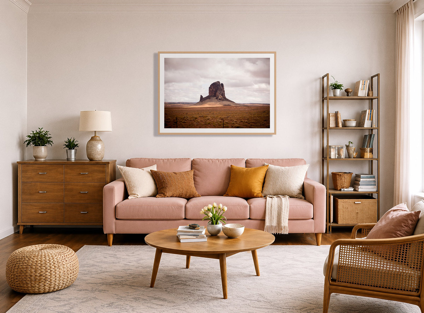 Framed photograph of Nowhere New Mexico by Dylan Ozanich displayed on a wall