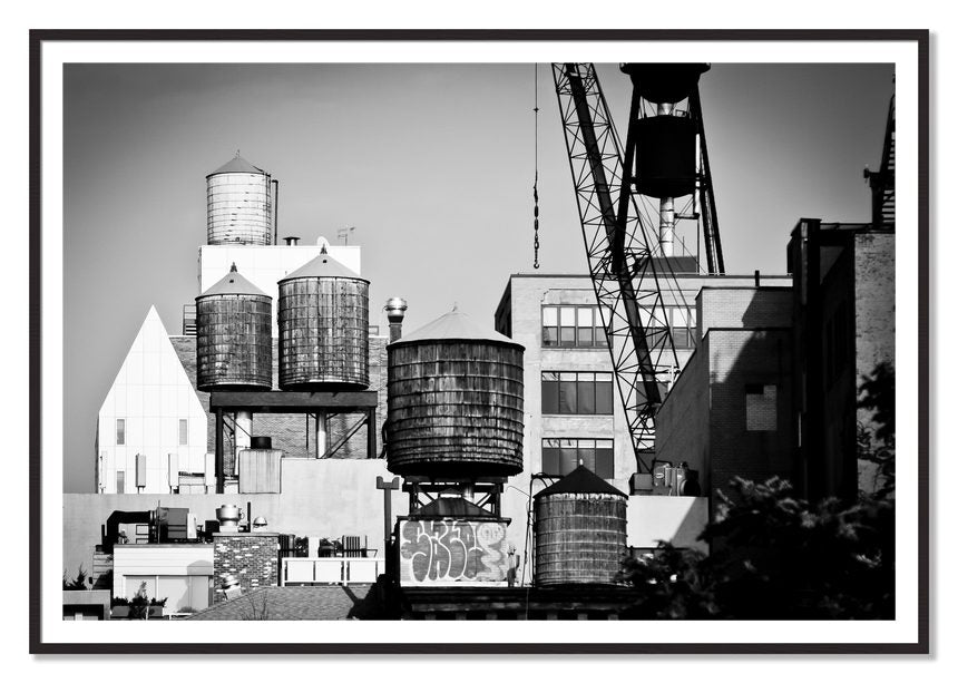 NYC by Dylan Ozanich, 48×72 print with a White Border in a Black Walnut frame