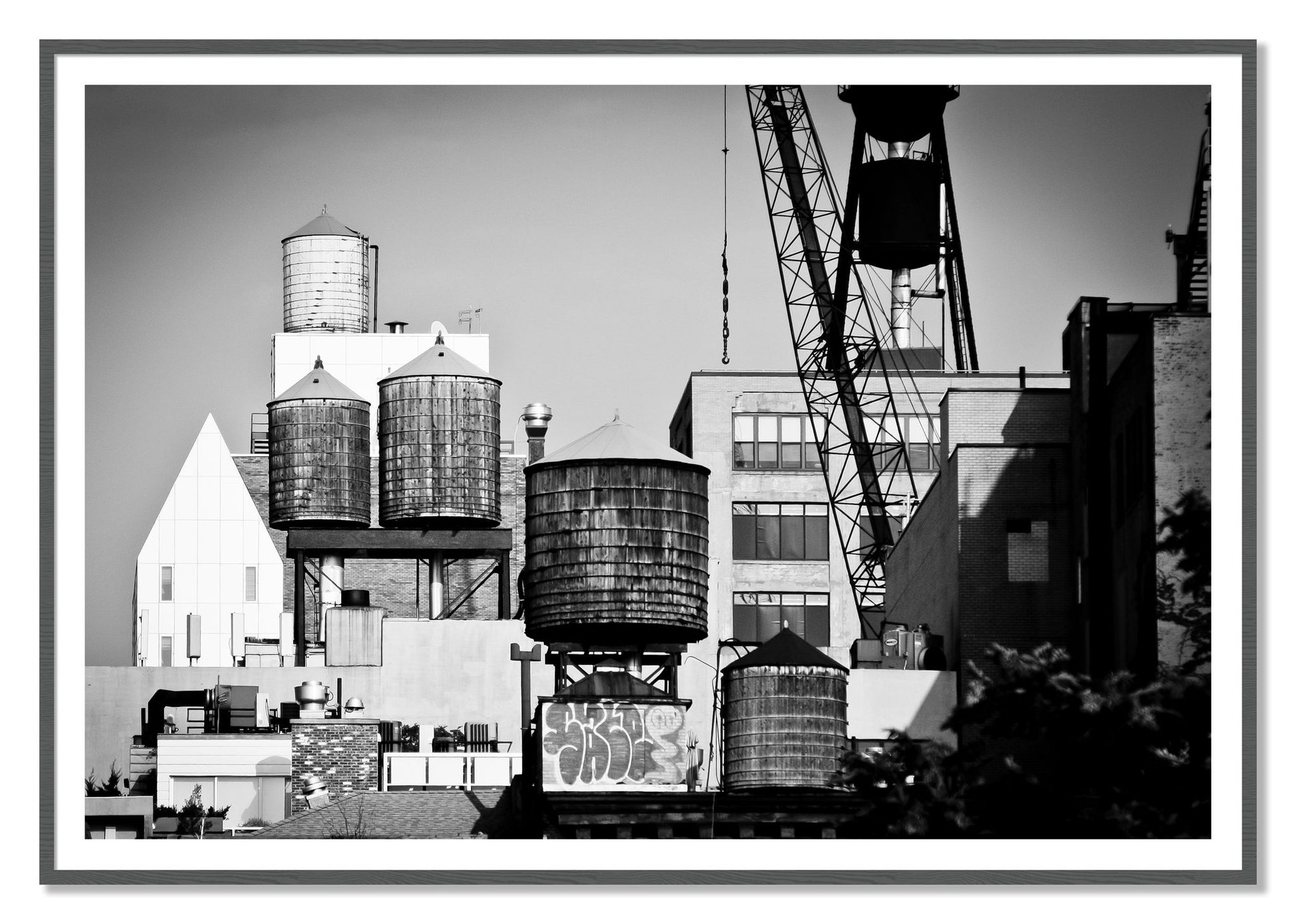 NYC by Dylan Ozanich, 48×72 print with a White Border in a Grey frame