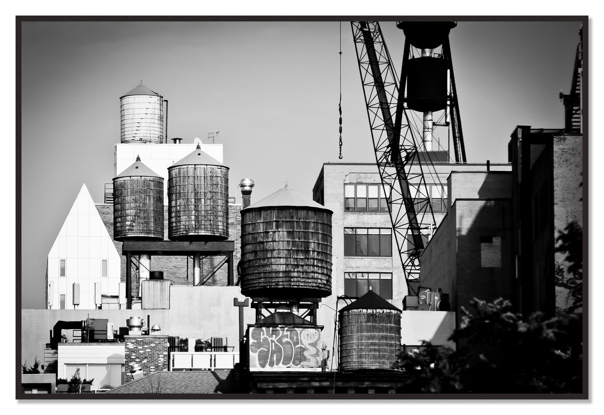 NYC by Dylan Ozanich, 48×72 Full Bleed Print in a Black Walnut frame