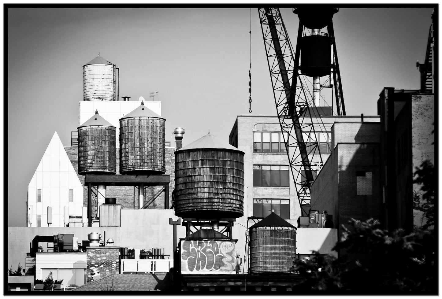 NYC by Dylan Ozanich, 48×72 Full Bleed Print in a Black frame