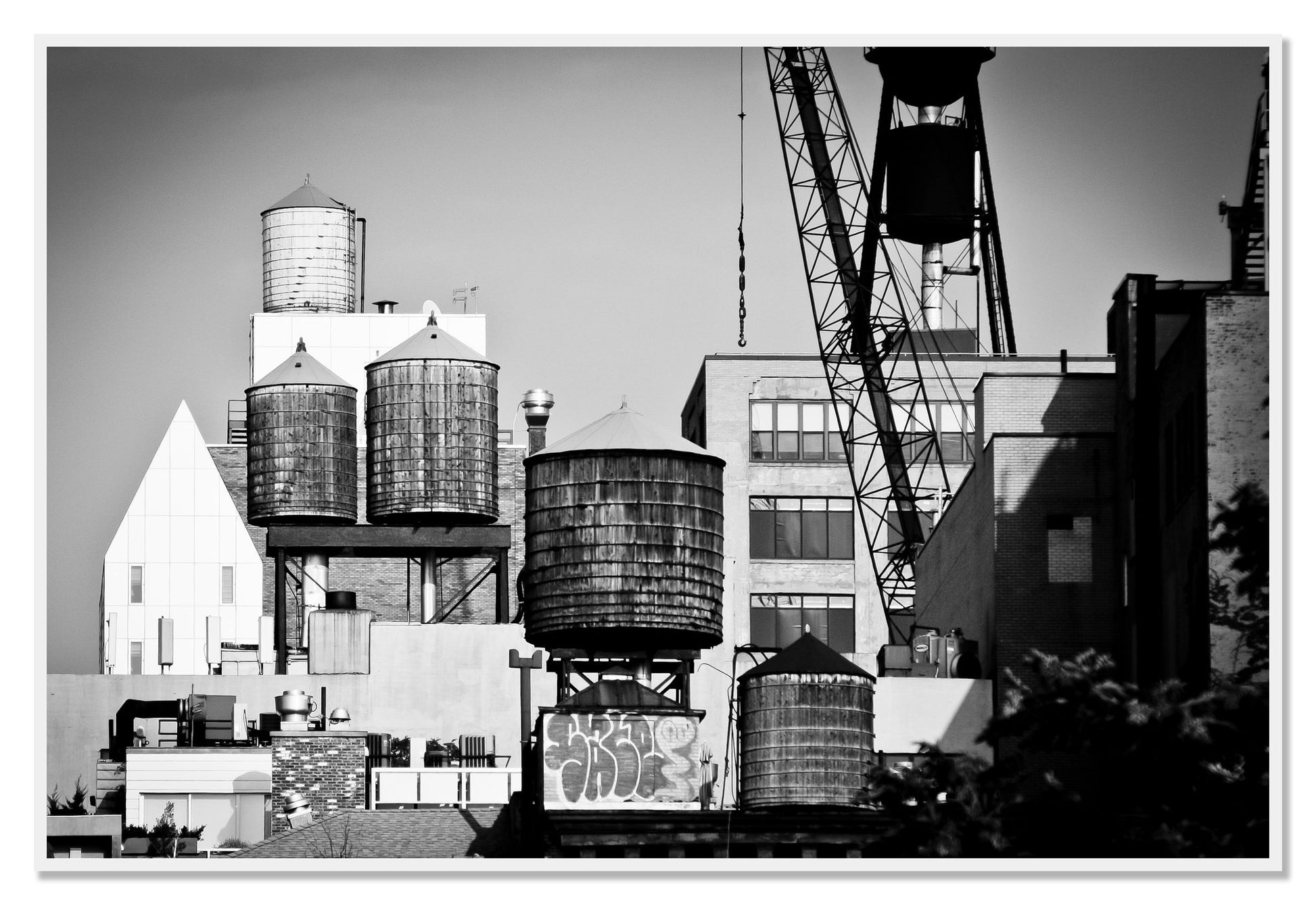 NYC by Dylan Ozanich, 48×72 Full Bleed Print in a White frame